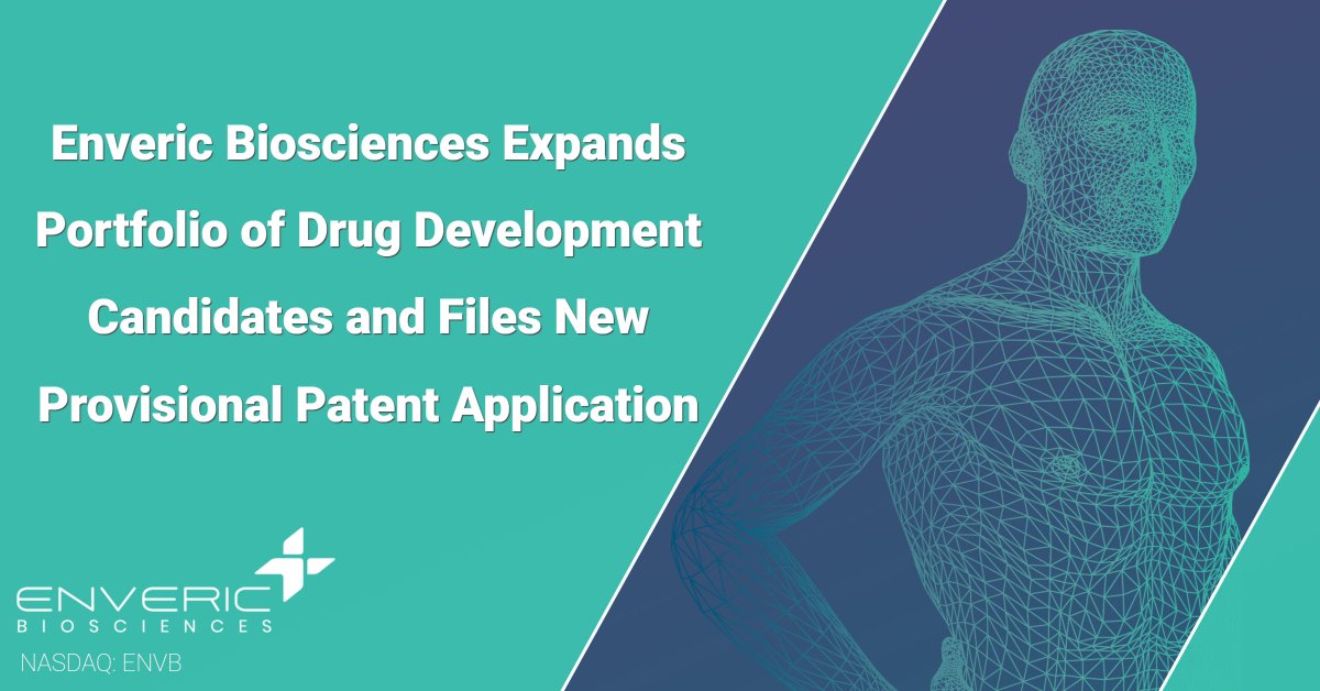 Enveric_Bio's tweet photo. We are pleased to announce the expansion of our portfolio of drug development candidates and filing of a provisional patent application based on new discoveries by Enveric. Learn more here: https://t.co/ajAKpoiHvE $ENVB https://t.co/CAUgwTknz2