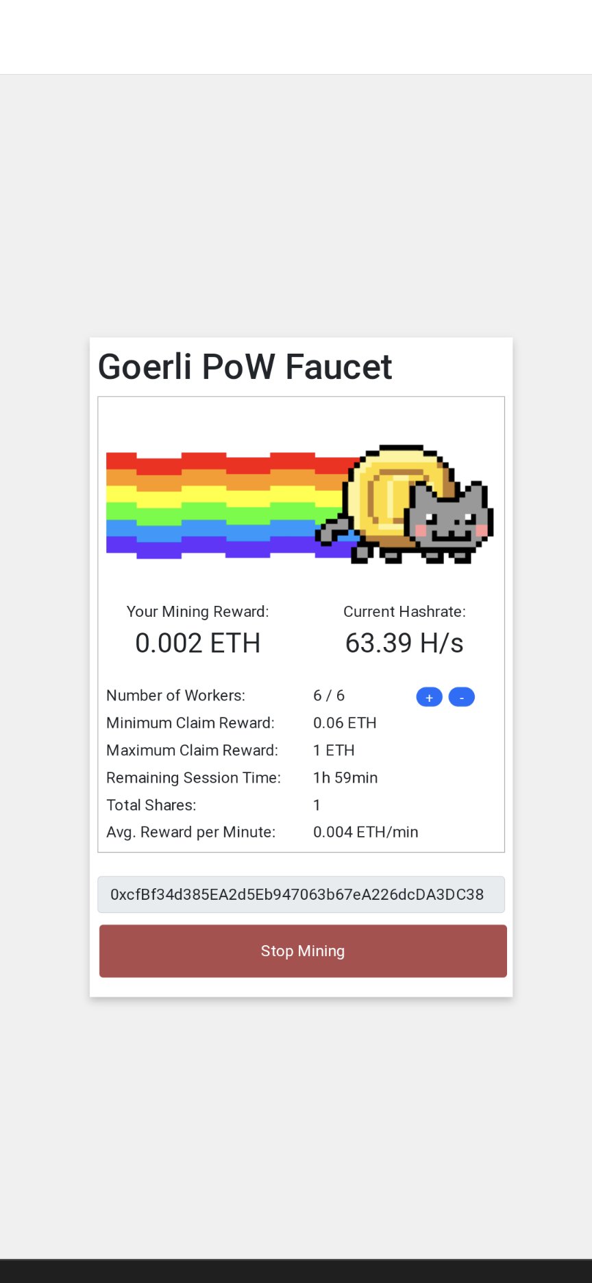 pk910.eth on Twitter "There is a new PoW powered GöETH Faucet available for the Goerli