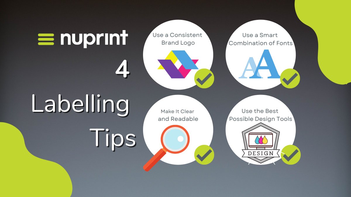 Nuprint Technologies (@nuprinttech) on Twitter photo Check out our #TuesdayTips for creating a label for your product👇
#Labelling and Packaging Tips: 
1. Use a consistent brand logo
2. Use a smart combination of fonts
3. Make sur e that your label is clear and readable
4. Use the best possible design tools
#Nuprint #Labelling Check out our #TuesdayTips for creating a label for your product👇
#Labelling and Packaging Tips: 
1. Use a consistent brand logo
2. Use a smart combination of fonts
3. Make sur e that your label is clear and readable
4. Use the best possible design tools
#Nuprint #Labelling