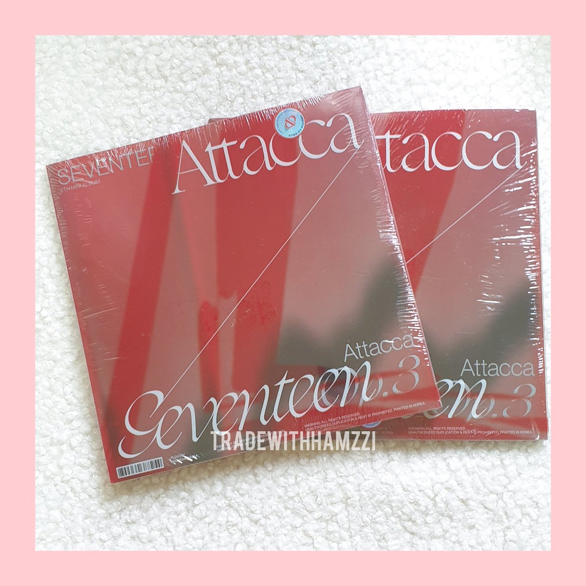 tradewithhamzzi's tweet photo. 🎁 SEALED SEVENTEEN ATTACCA PH GIVEAWAY

— 2 winners of Sealed Attacca Op. 3 version
— RT &amp; Like this tweet
— Must be following
— Ends on April 9 10:10 PM MNL https://t.co/e0VSNANFeY