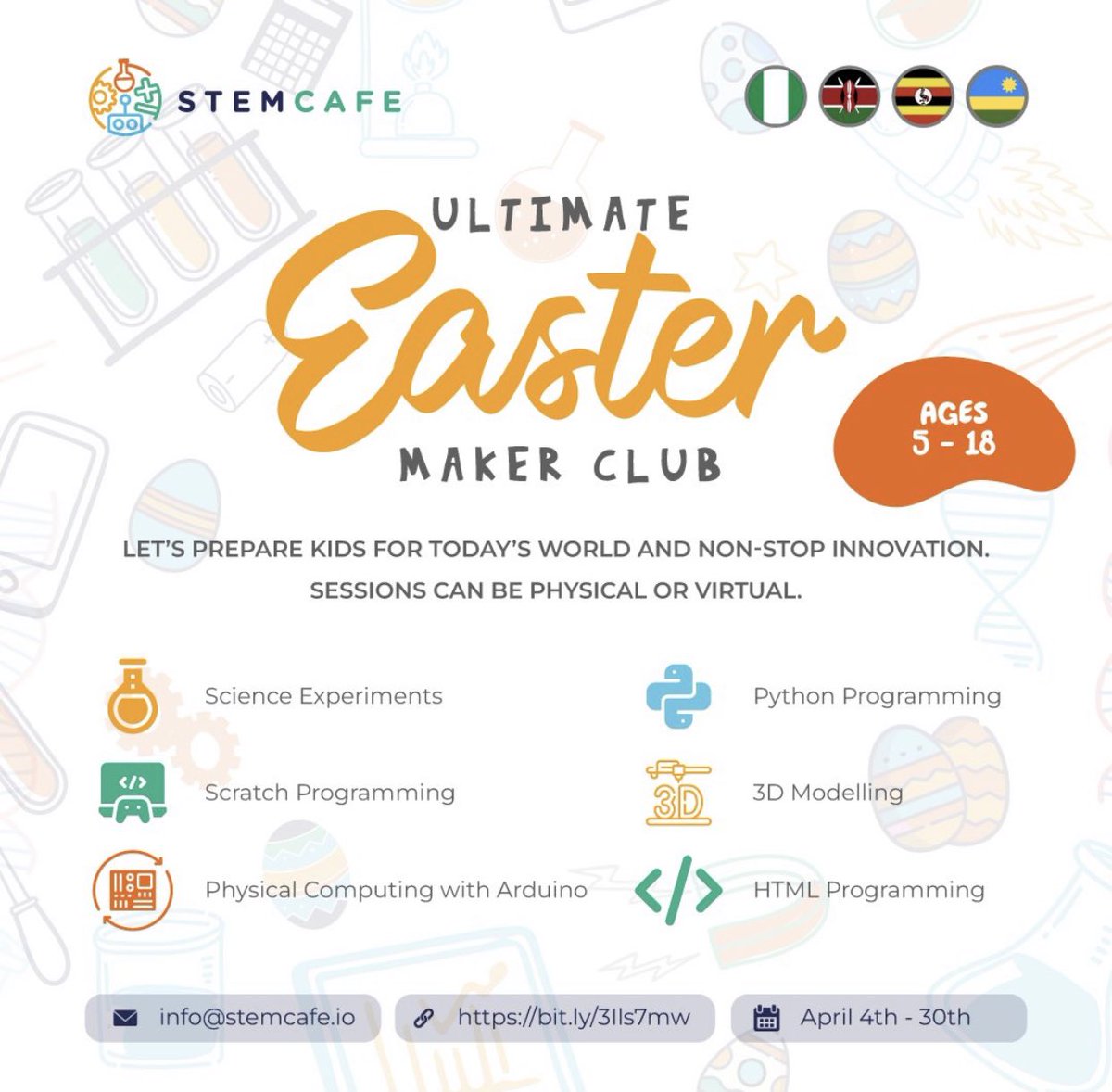 sandranejj's tweet photo. Bring your child to learn STEM concepts
You won’t regret it😉
SECURE A SLOT
https://t.co/XN6v7WPRIK
For more information, reach us on 0789631395 #STEMCafe https://t.co/Oy1T4GEtsl