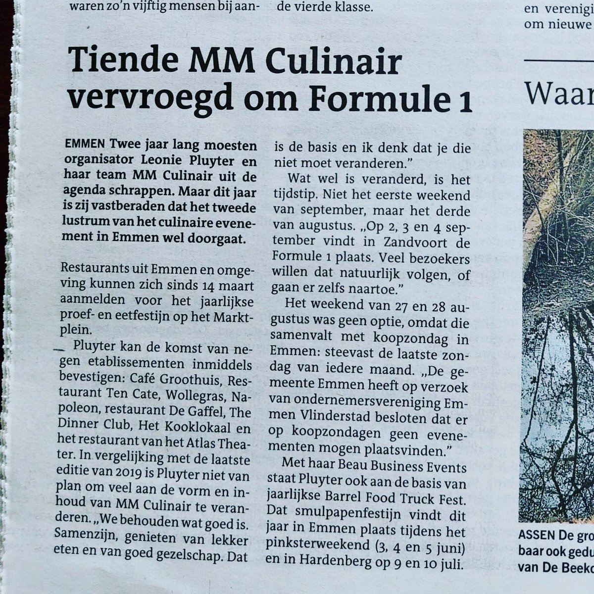 NEWSFLASH 📰🗞🏎 𝟐𝟎, 𝟐𝟏 𝐚𝐮𝐠𝐮𝐬𝐭𝐮𝐬 𝐌𝐌 𝐂𝐔𝐋𝐈𝐍𝐀𝐈𝐑  #f1 #mmculinair #jubileum #event #festival #culinary #Emmen #restaurant #foodies #savethedate #feestje #augustus #beaubusinessevents #drenthe