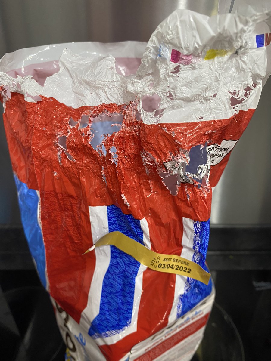 terry1986's tweet photo. @Tesco just opened a brand new loaf from your store and see this. Safe to say in went straight in the bin think you’re store has a animal problem https://t.co/a73oPrLKHK