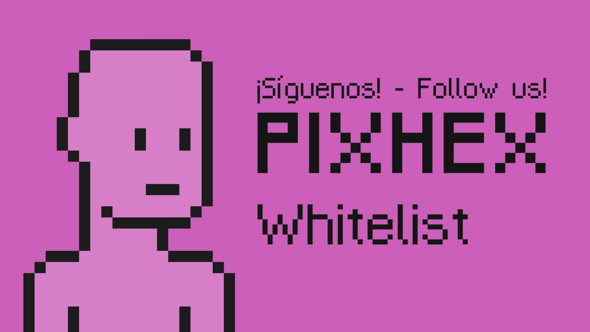 GM!
Únete a la Whitelist y consigue un precio especial en la Preventa
1⃣Síguenos <a href="/pixhexnft/">PIXHEX 🌈</a>
2⃣Retweet 
3⃣Envíanos por DM tu Wallet
Join the Whitelist and have a special price for the pre-sale day
1⃣Follow <a href="/pixhexnft/">PIXHEX 🌈</a>
2⃣Retweet 
3⃣Send your Wallet for DM
#NFTCommunity #NFTGiveaway
