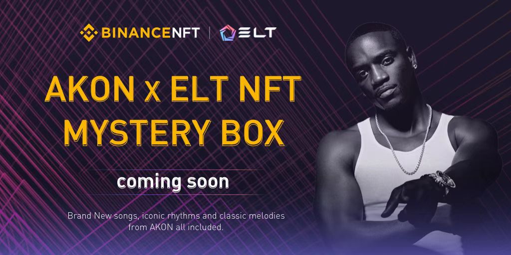 Glad to announce that <a href="/ELTblack/">Element.Black</a> and <a href="/Akon/">AKON</a> collaborate with <a href="/binance/">Binance</a> 

Don't miss out on the Mystery Box sale on <a href="/TheBinanceNFT/">Binance NFT</a>
 
Each Mystery Box contains unreleased and iconic NFT music from <a href="/Akon/">AKON</a> for Create-To-Earn on <a href="/ELTblack/">Element.Black</a>

More info: discord.gg/elementblack