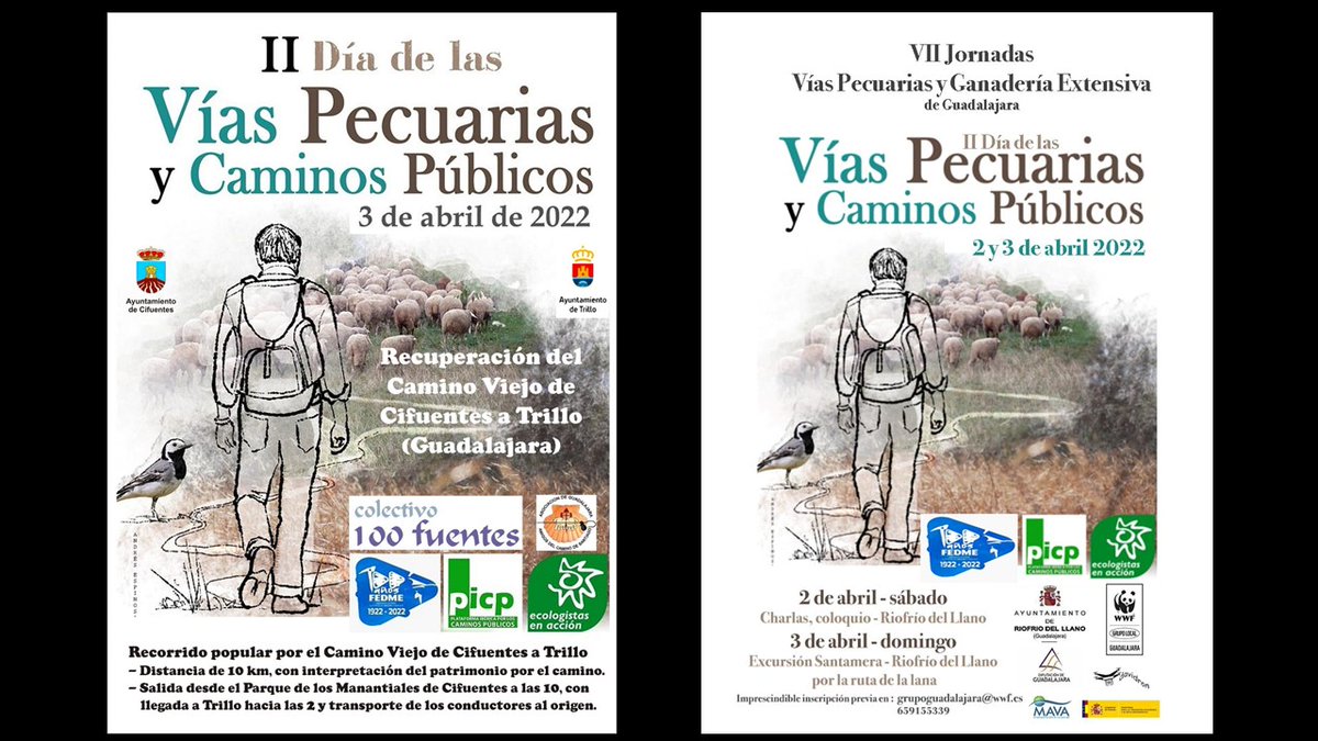 GUADALAJARA VERDE (@guadalajaraverd) on Twitter photo Emisión 20º programa 28/03/2022
El próximo fin semana se celebran Jornadas de Vías Pecuarias y Caminos Públicos
👉Manuel Trujillo de la PICP
👉 Jaqueline Gómez del grupo de VVPP de Guadalajara
💜 Rincón Literario "Tres minutos”
🎵 Música de: SEÑORNADYE
…stasenaccion-guadalajara.blogspot.com/search/label/G… Emisión 20º programa 28/03/2022
El próximo fin semana se celebran Jornadas de Vías Pecuarias y Caminos Públicos
👉Manuel Trujillo de la PICP
👉 Jaqueline Gómez del grupo de VVPP de Guadalajara
💜 Rincón Literario "Tres minutos”
🎵 Música de: SEÑORNADYE
…stasenaccion-guadalajara.blogspot.com/search/label/G…