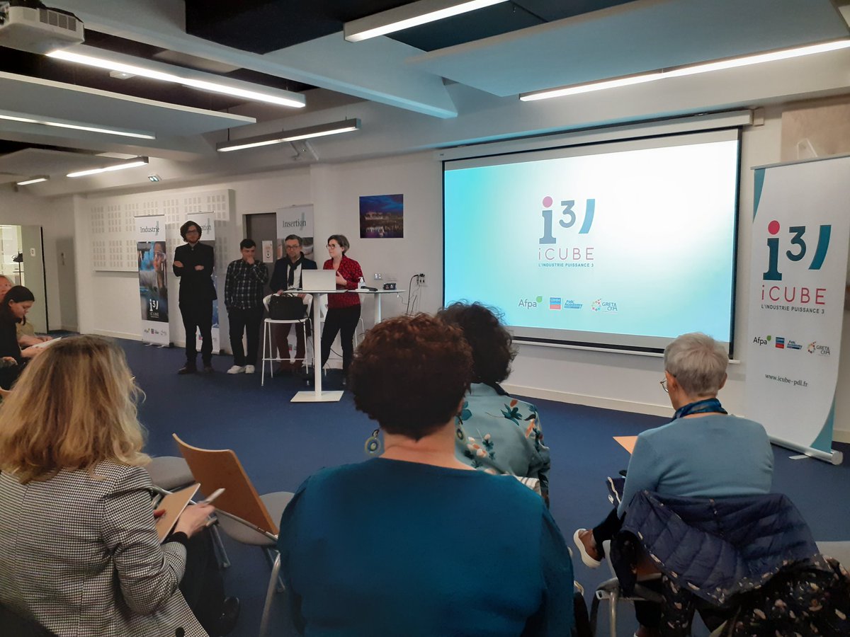 @poleemploi_PDL présent ce matin pour la présentation d' I-Cube [<a href="/GretaCFAPdL/">GRETA-CFA Pays de la Loire</a> <a href="/FabAcademypdl/">Fab'Academy du Pôle formation de l'UIMM</a> <a href="/AFPA_PDL/">AFPA PAYS DE LA LOIRE</a> ] organismes formation en Industrie, Visa Métiers <a href="/paysdelaloire/">Pays de la Loire</a> , ensemble pour répondre aux besoins qualifications des demandeurs d'emploi pour intégrer les entreprises