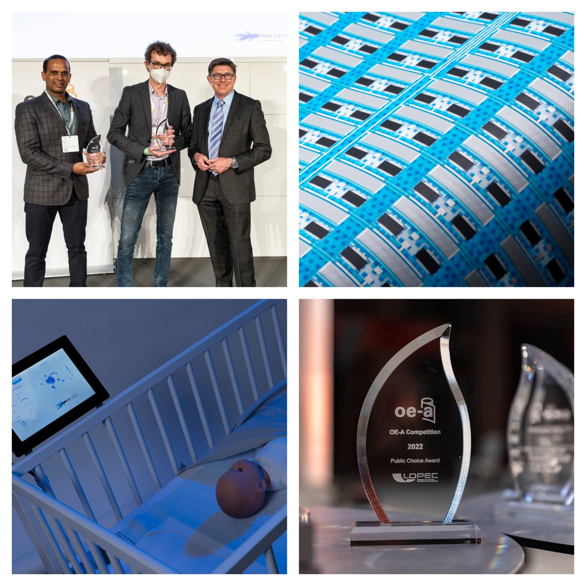 @OEAonline (@oeaonline) on Twitter photo Kudos to <a href="/HolstCentre/">Holst Centre</a> for winning 2 awards! For its conformable smart sensor mat that can detect a baby’s breathing rate, heart rate & posture the OE-A Competition Jury awarded #Holst team with the Best Freestyle Demo AND Holst won also the Public Choice Award. Congratulation! Kudos to <a href="/HolstCentre/">Holst Centre</a> for winning 2 awards! For its conformable smart sensor mat that can detect a baby’s breathing rate, heart rate & posture the OE-A Competition Jury awarded #Holst team with the Best Freestyle Demo AND Holst won also the Public Choice Award. Congratulation!