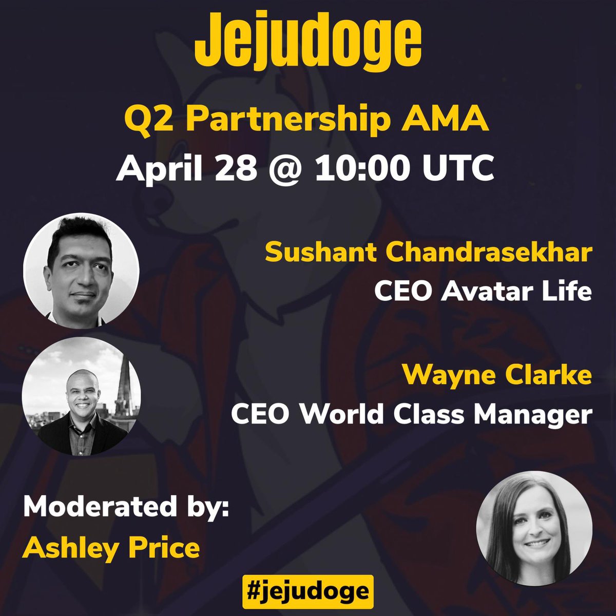 Jeju_doge's tweet photo. AMA April 28. All about the new Jejudoge Island. 

Link to register: https://t.co/yDKYfBhXjO?…

#Metaverse #Crypto #cryptocurrencies https://t.co/bvCmON8mQu