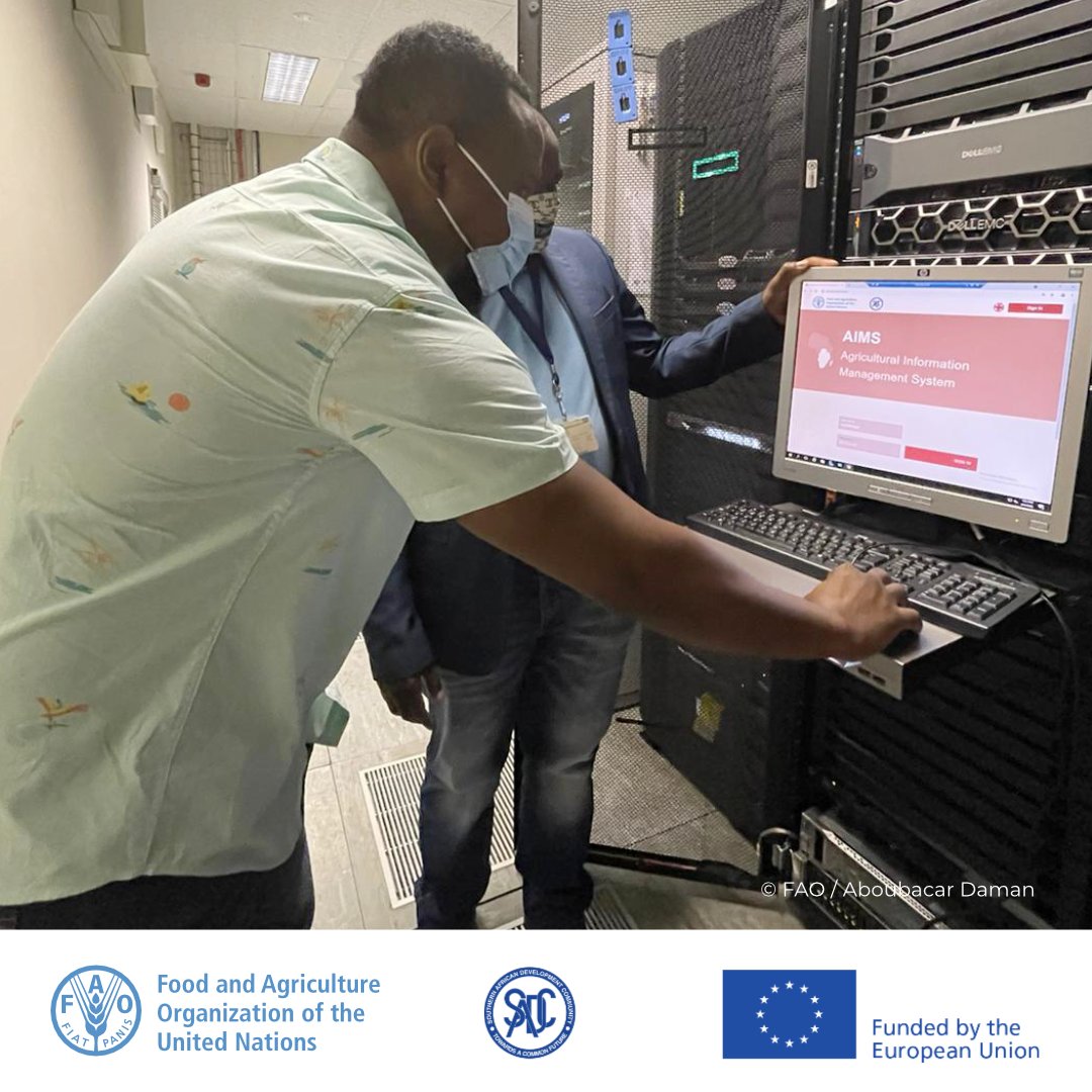 faosfsafrica's tweet photo. Our #EU🇪🇺 funded #STOSAR Project is facilitating a two-day meeting to revive the #SADC Regional Agricultural Information Management System Technical Committee that has been dormant since 2010 to strengthen the quality &amp; flow of agricultural data 🖥️in the region🌍. https://t.co/8oMD9cPn23