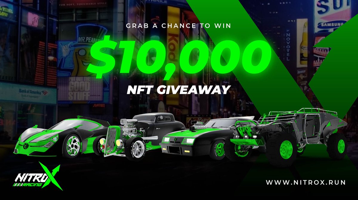 💸 $10,000 WORTH OF #NFTAIRDROP. 💸

We're very happy to bring you an amazing #NFTGiveaway that is worth $10,000. Win the chance to get #NFT Cars to avail amazing opportunities in the race to win &amp; earn. 🔥🏎

ENTER NOW
📍bit.ly/3wFFT18

#Airdrop #FreeNFTs #Giveaway #P2E