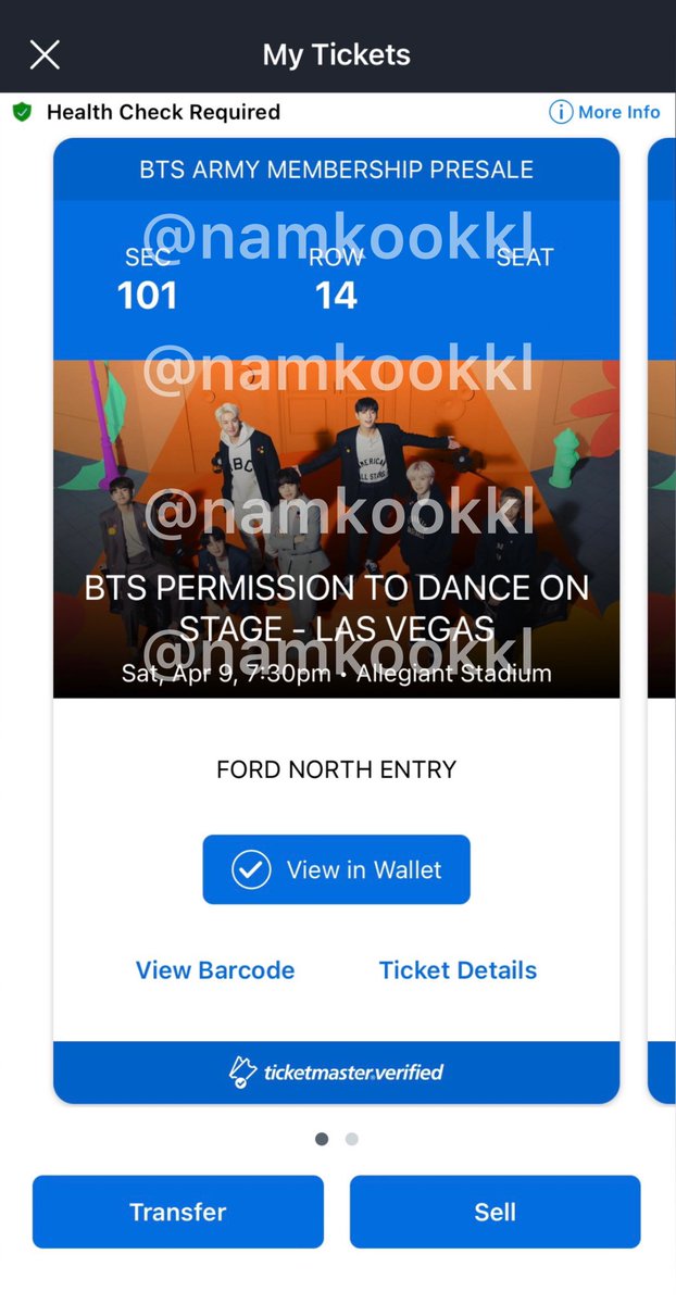 namkookkl's tweet photo. WTT BTS PTD LAS VEGAS LV

have: 1x 4/9 sec 101 row 14 (5th row)
want: 1 or 2 similar tickets on 4/15 or 4/16 

- will pay difference plus more for 2 tickets
- lower than 15th row preferred 

#PTD_ON_STAGE_LasVegas 
#BTSTICKETS #PTD_ON_STAGE https://t.co/xrienPeu0c