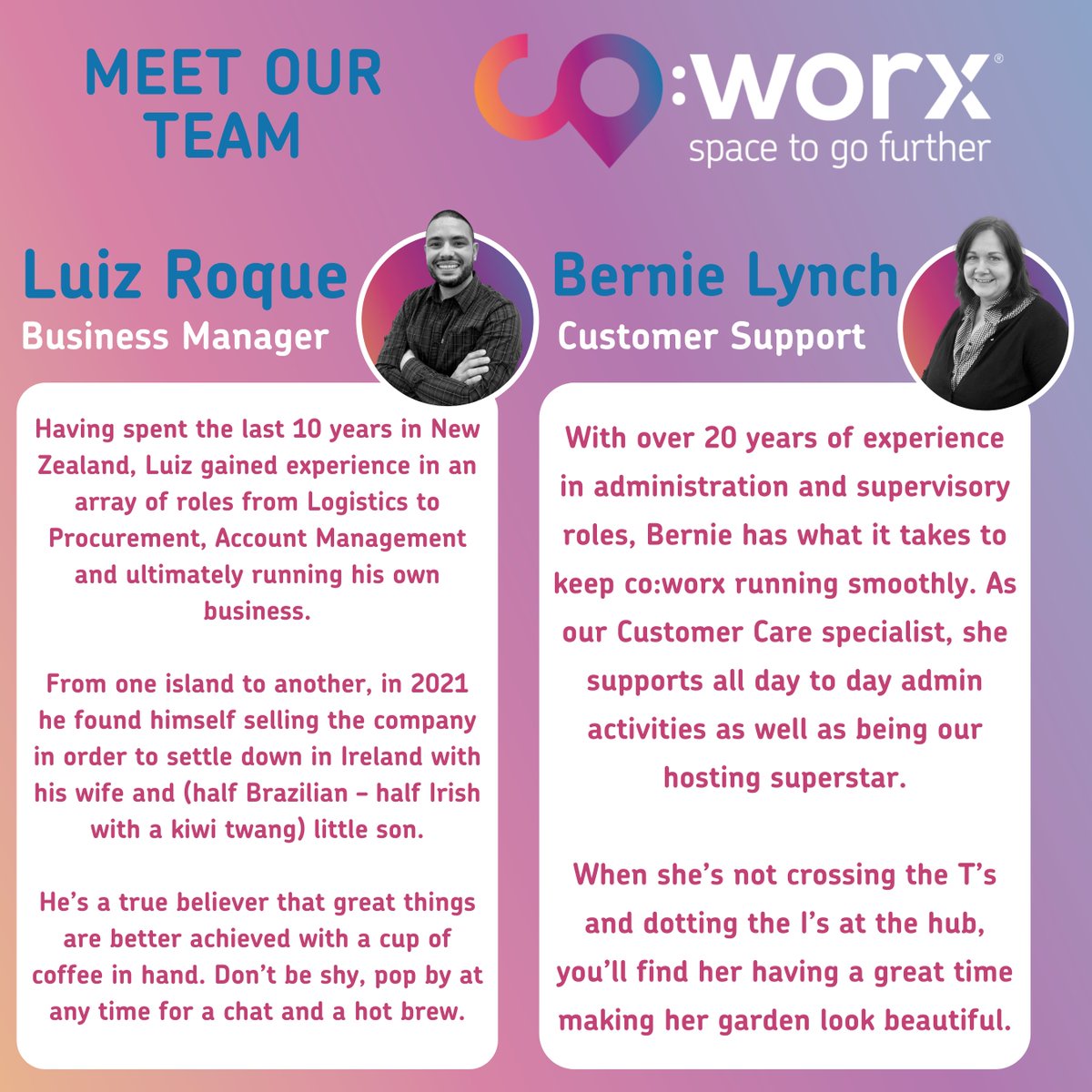 coworx_ie's tweet photo. We look forward to welcoming everyone when our doors open on April 1st!
You can visit our website for more information βοΈ
π https://t.co/lPBaqOyifb
#coworking #remoteworkireland #flexibleworking #hybridworking #digitalhub https://t.co/Zs00Cplzd4
