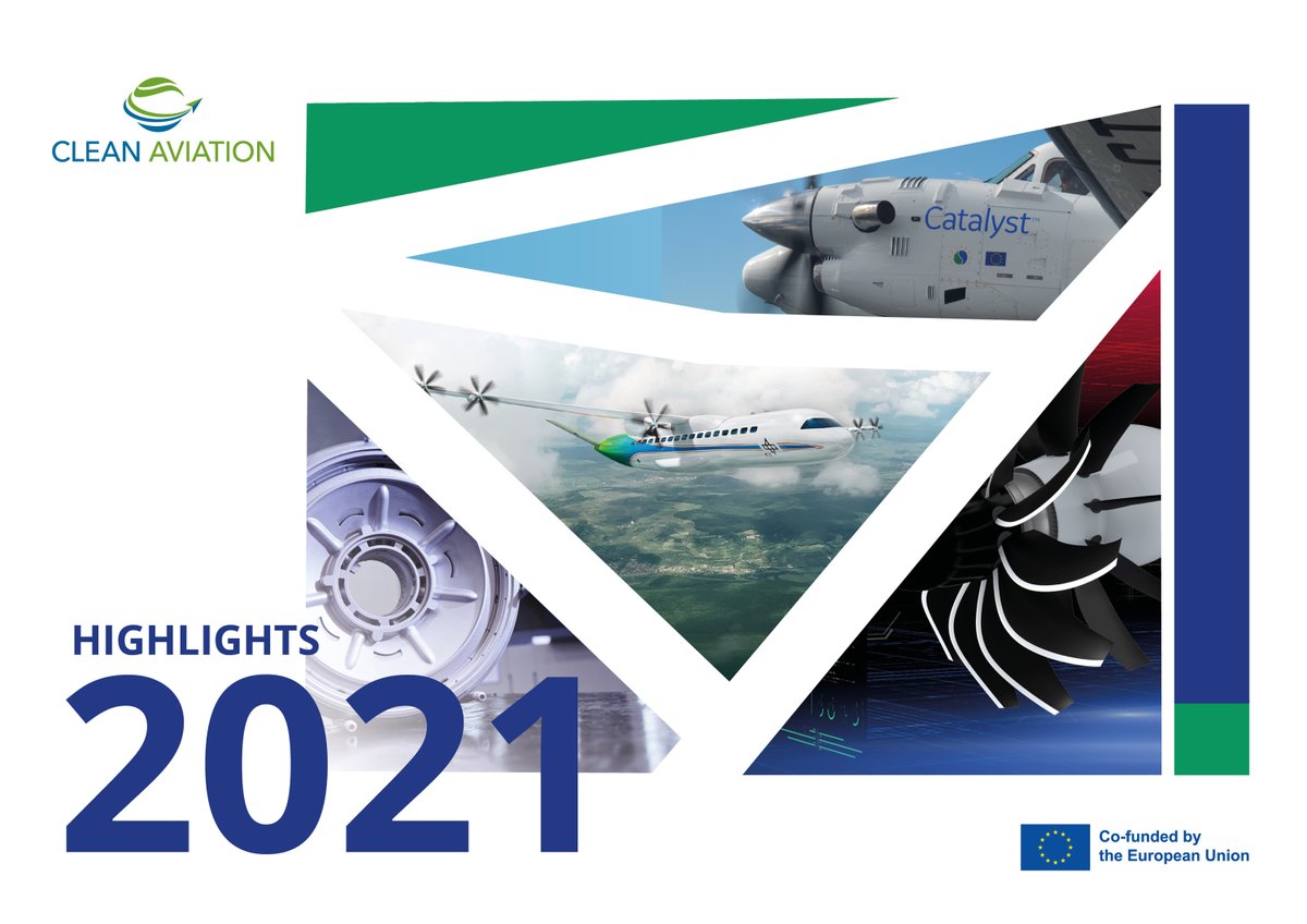 2021 was a crucial year for us, as #CleanAviation was launched to continue &amp; accelerate the work of #CleanSky2!

Discover our new Highlights report for a recap of:
✈️Our innovative #EU tech to reduce aviation emissions
⏭️What's next for #CleanAviation!

👉clean-aviation.eu/media/publicat…