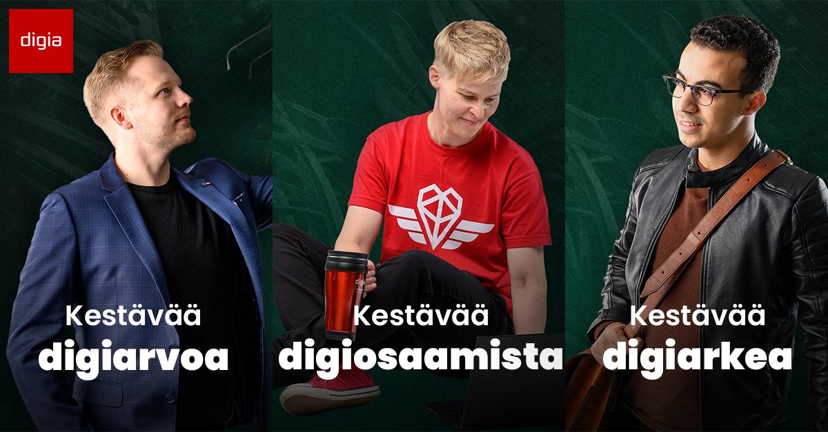 digiaonline's tweet image. Kestävää digitaalisuutta, joka toimii ja tuntuu! Digian vastuullisuutta kehitetään asiakkaillemme ja toimivaa yhteiskuntaa rakentaen ja omaa toimintaamme parantaen. Lue lisää vuosikertomuksesta: 💪➡️hubs.li/Q0164wCc0

#digia #digiarvoa #vastuullisuus #vuosikertomus