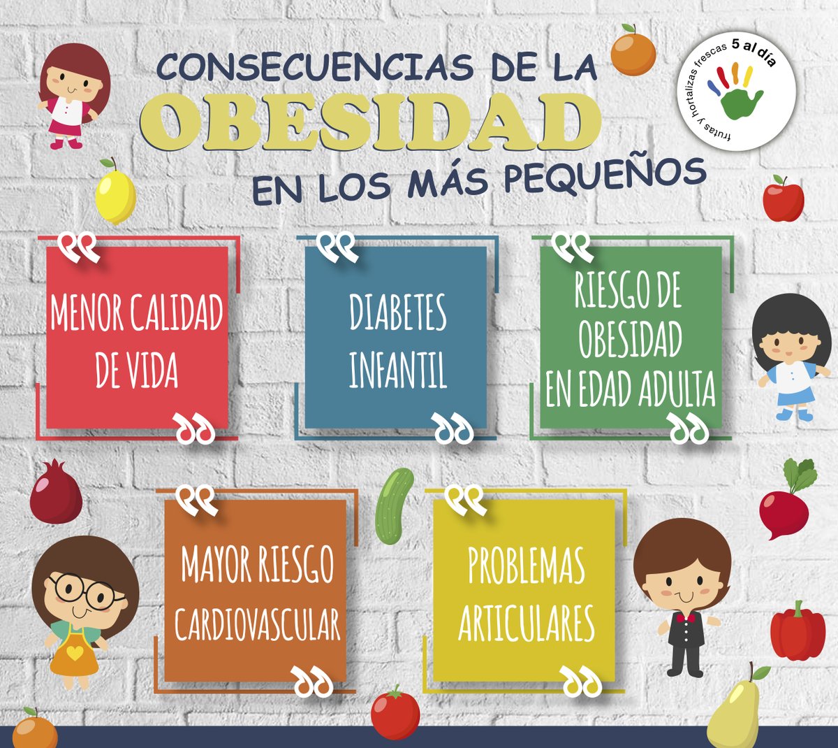 La #infancia es la etapa en la que se adquieren los #hábitosalimentarios 🧒👧

¡Enséñales a comer saludable! Con una alimentación rica en #frutas y #hortalizas 🍓🍐🥕🥦

Y vosotros los papás y mamá… predicar con el ejemplo 😊

#Obesidad #Niños #AlimentaciónSaludable #VidaSana