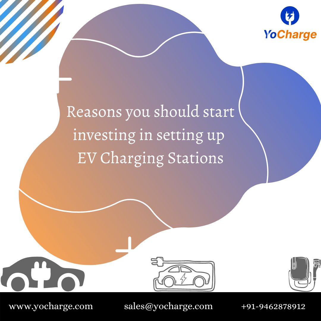 YoChargeCom's tweet photo. Investing in EV charging station setup?? Yes, you heard right!!
The most promising investment plan for the future.!
Swipe to learn how you can invest in building an EV charging station infrastructure and churn profits.
#evchargingstations #evchargers #electricvehicles #yocharge https://t.co/FyKhVxhObo