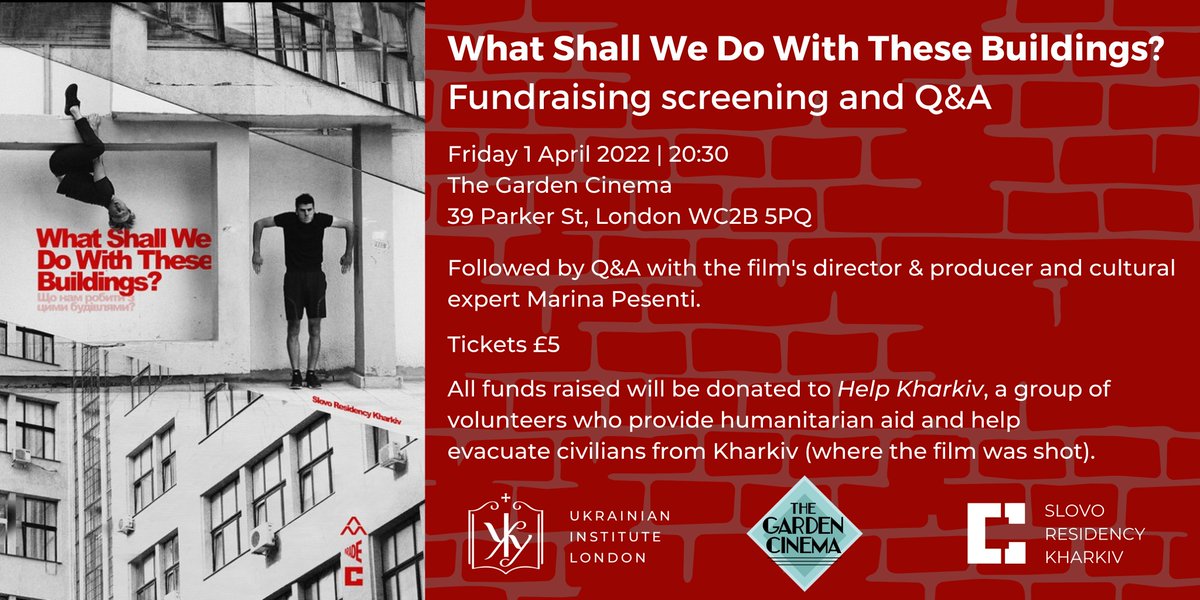 Ukr_Institute's tweet photo. 2/2
Join us this Fri for a preview screening of this doc - a powerful snapshot into Kharkiv's thriving cultural scene &amp; life in hopeful, independent Ukraine. The life and democratic development that Ukraine is now fighting to protect.

🎟️https://t.co/OCNqI7swxZ https://t.co/65exbMohXq