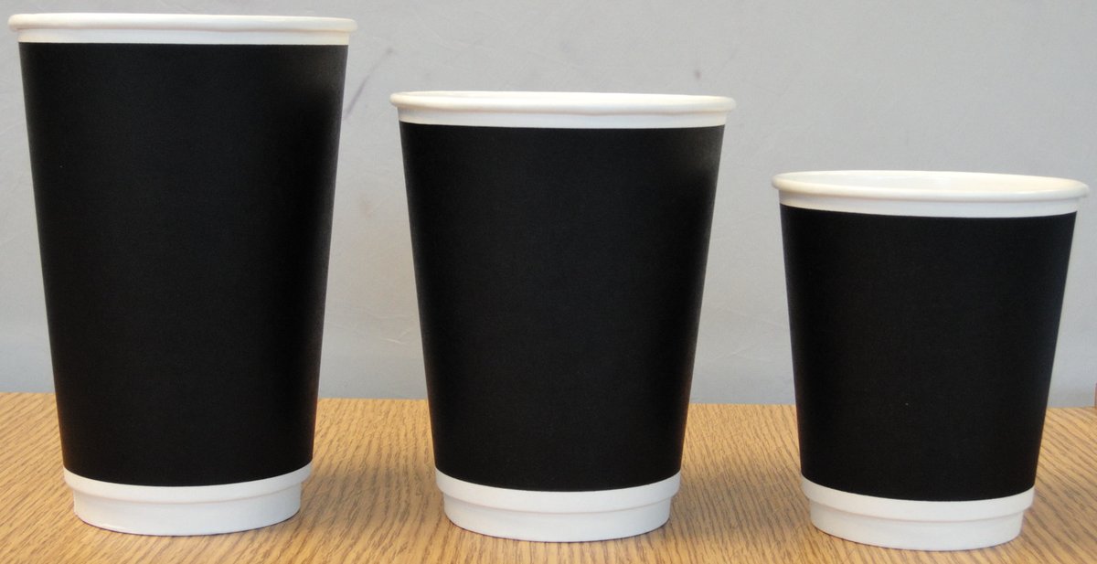 CafeCLtd's tweet photo. Perfect for #coffeetime, perfect for #teatime, our smooth double walled black #hotcups are just perfect for all your hot #drinks! And with more than 4,800 #papercup #recycling points in the #UK, they're perfect for #takeaway too! https://t.co/NfbB9Kz49M
