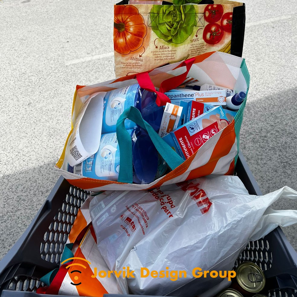 GroupJorvik's tweet photo. Our Portuguese office has been out shopping to help support the Ukrainians during this tough time.
#SupportingUkraine
#JorvikDesignGroup https://t.co/qyELP4snll