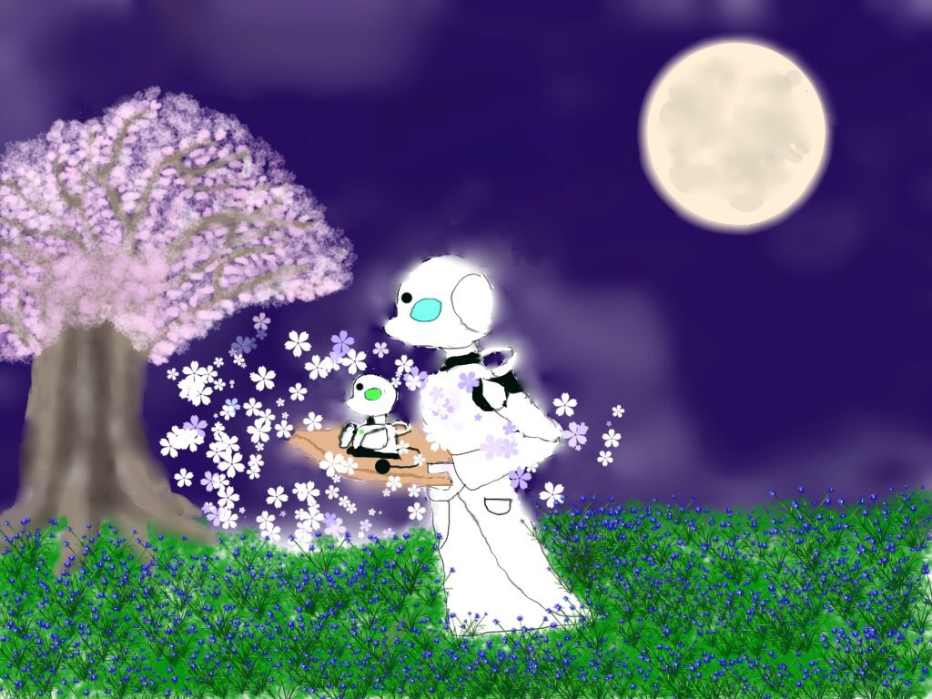 s4hW3woyFW9EE1k's tweet photo. 明るい時間帯の桜も好きですが、桜にも憧れがあります🌸
イラストは以前、OriHime-Dで夜のお散歩をしたことを
思い浮かべながら描きました☺️
OriHimeだけじゃなくてOriHime-Dでも自由に桜を
見に行ったり、会いたい人に会いに行ける世界は
そう遠くないのかな✨
#OriHimeファンアート
#桜 
#OriHime https://t.co/CqucFhsS8B