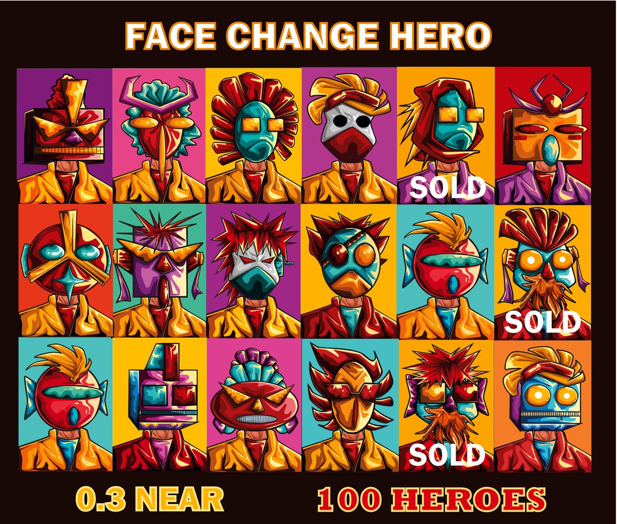 face change hero 🌟 🥰❤️
 mask of justice This collection contains 100 pieces, let's be heroes together.
<a href="/ParasHQ/">Paras</a>

👁️ Link : paras.id/collection/fac…

 #NFTTHAILAND #NFTCommunity  #NEARProtocol
 #nftart #NFT #NFTCommmunity #nftcollector #NFTThaicommunity