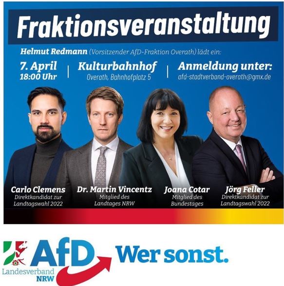 IbDoku's tweet image. Ist es wirklich schon so weit, dass die #AfD sich in einem Kulturbahnhof (!) versammeln kann oder hat da bei der Stadt #Overath einfach jemand gepennt?