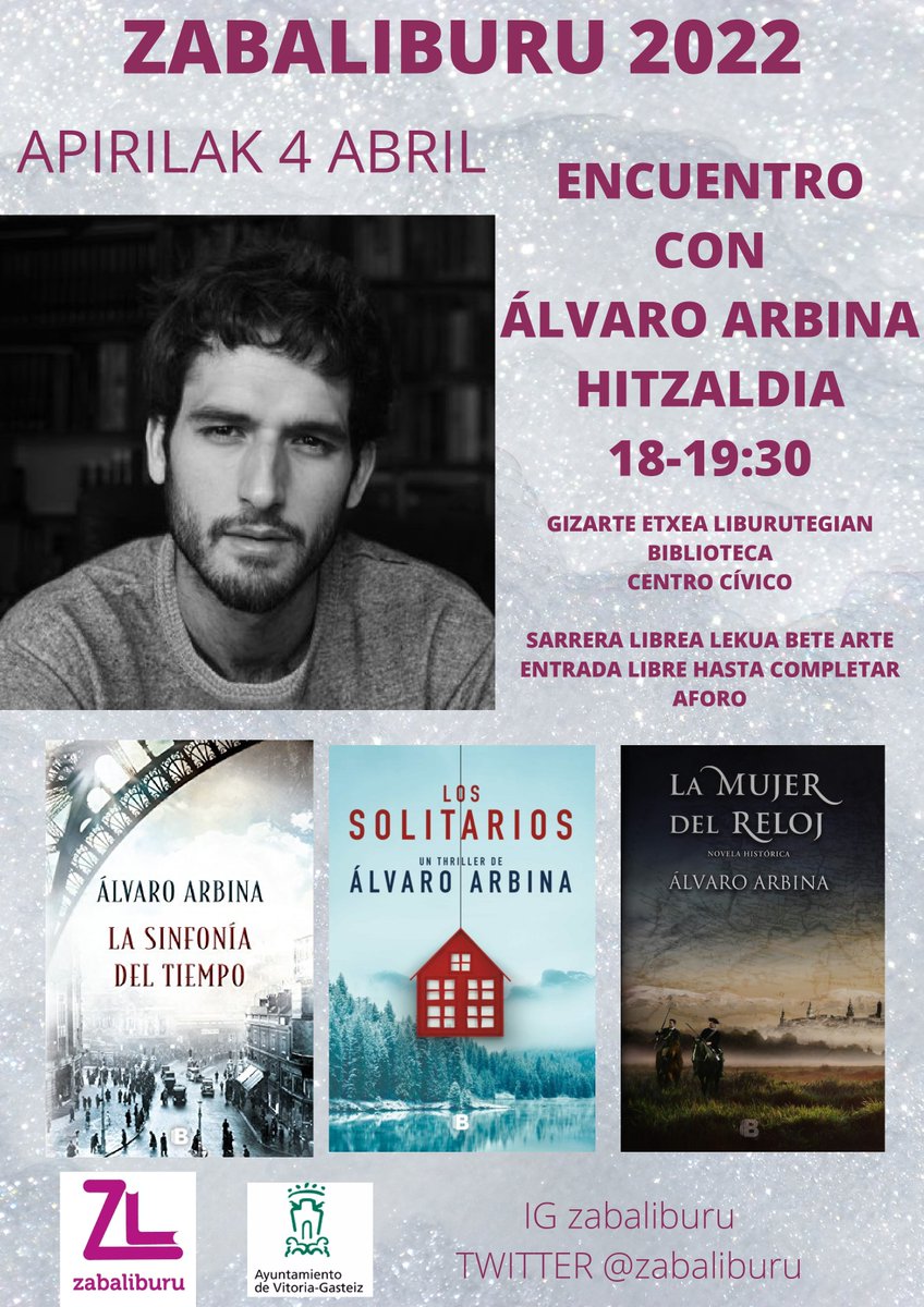 zabaliburu's tweet photo. Álvaro Arbina, Zabaliburun egongo den idazleetako bat.

Álvaro Arbina también estará en Zabaliburu. https://t.co/7kenUe2n2r