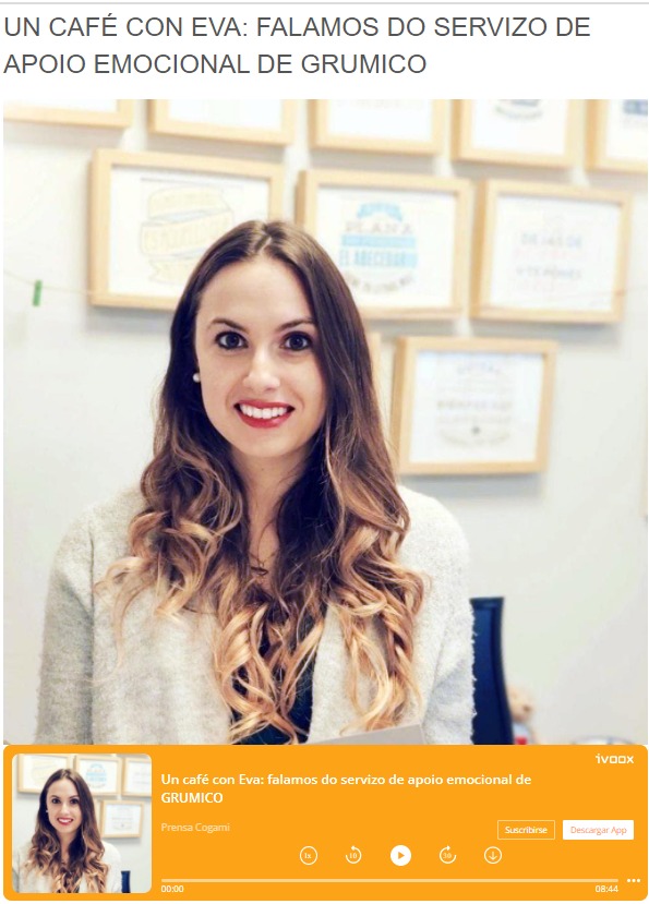 grumico1's tweet photo. O pasado venres a nosa compañeira Lorena Pasandín, psicóloga da asociación, falou en RadioVoz sobre a importancia do apoio psicolóxico e tamén sobre os servizos que ofrece GRUMICO. Merece a pena escoitala. Aquí tedes o enlace https://t.co/Zb3FPx7or2
Non volo perdades! 😉 https://t.co/QEXCDvobHV