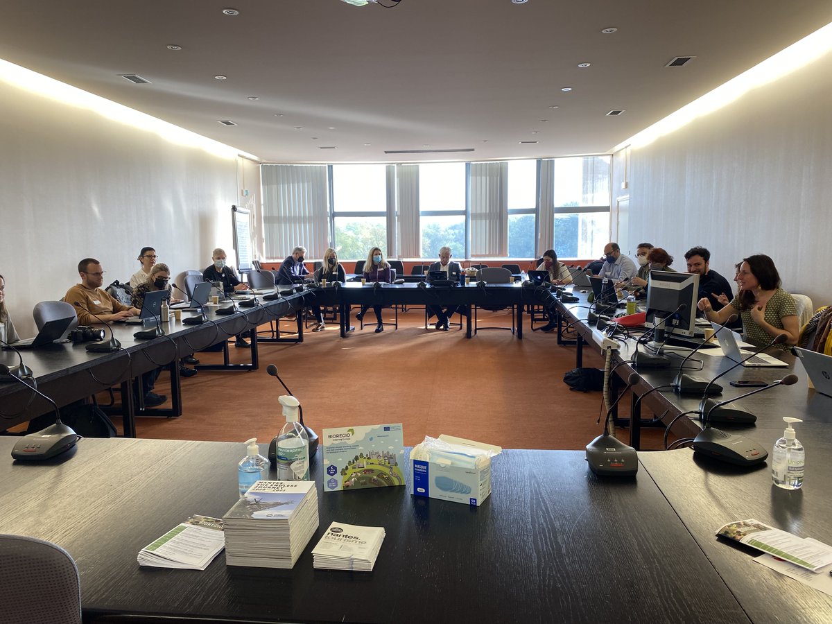 AC3Atlantique's tweet photo. Today, we are opening a partner meeting of the #BIOREGIOproject in Nantes.  
This morning we are discussing:
-How to boost bio-based circular economy to recover from COVID 19 crisis
-Biomass flows, sectors, and regional stakeholders 
#Biomass #Bio-basedCircularEconomy https://t.co/4XAAXFYoOu