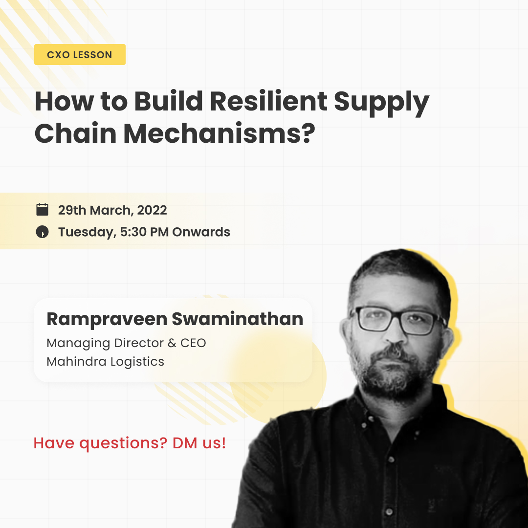 themastersunion's tweet photo. Today, Masters' Union is inviting Rampraveen Swaminathan - Managing Director & CEO at Mahindra Logistics - for a CXO session where our cohort will capture his perspective on building resilient supply chain mechanisms.
#MastersUnion #BSchool #LifeAtMU #CXOLesson #supplychain https://t.co/ZbLzgpxqv1