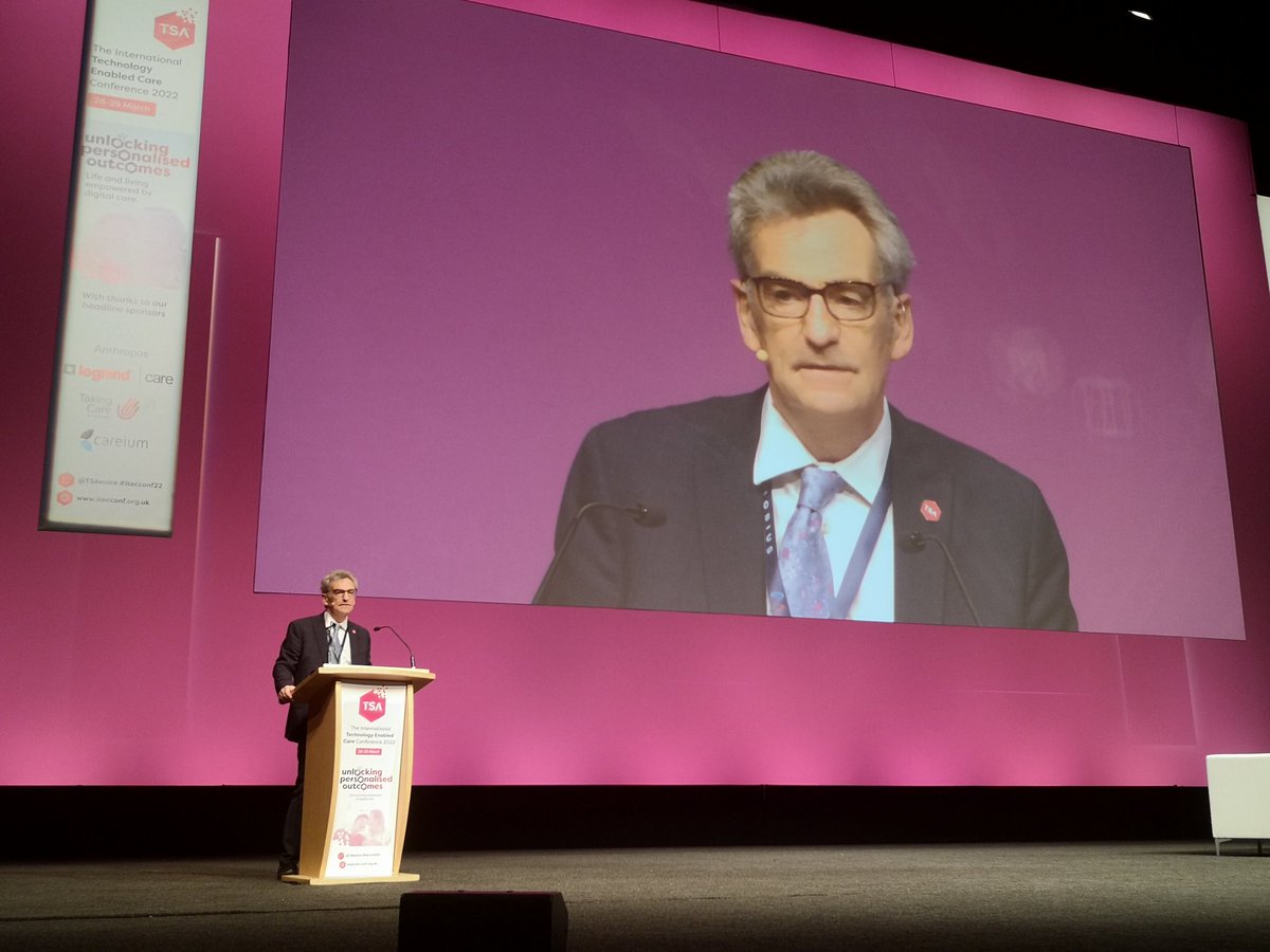 Jeremy_HLIN's tweet photo. @25DavidPearson kicks off Day 2 of @TSAVoice #ITECconf22 this morning setting out his big picture of integrating housing, health and social care. Now looking forward to launch of #TAPPI2 shortly with @DunhillMedical @profRoys on stage, supported by @HLINConsult https://t.co/zePqe3JP0t
