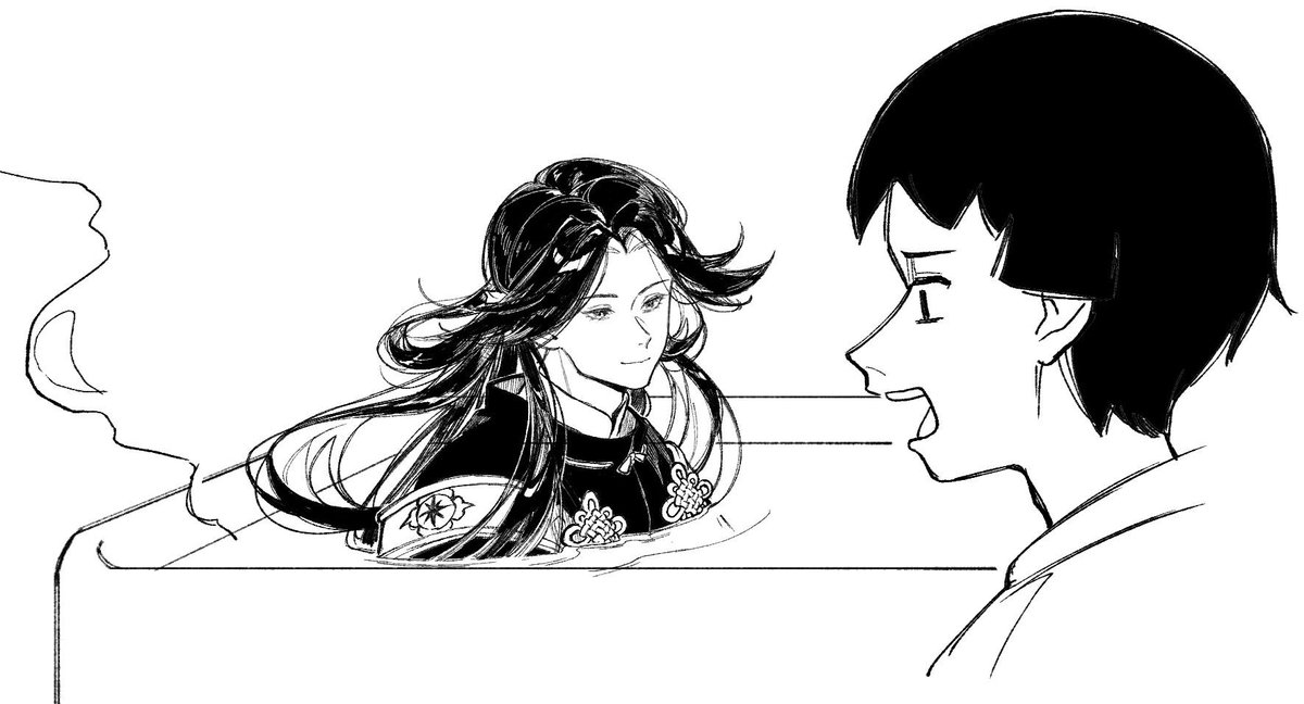 -太子!太子!お風呂に変な人が!
-あ、七星剣さんだよ。七星剣さんに君のこと教えてある。 