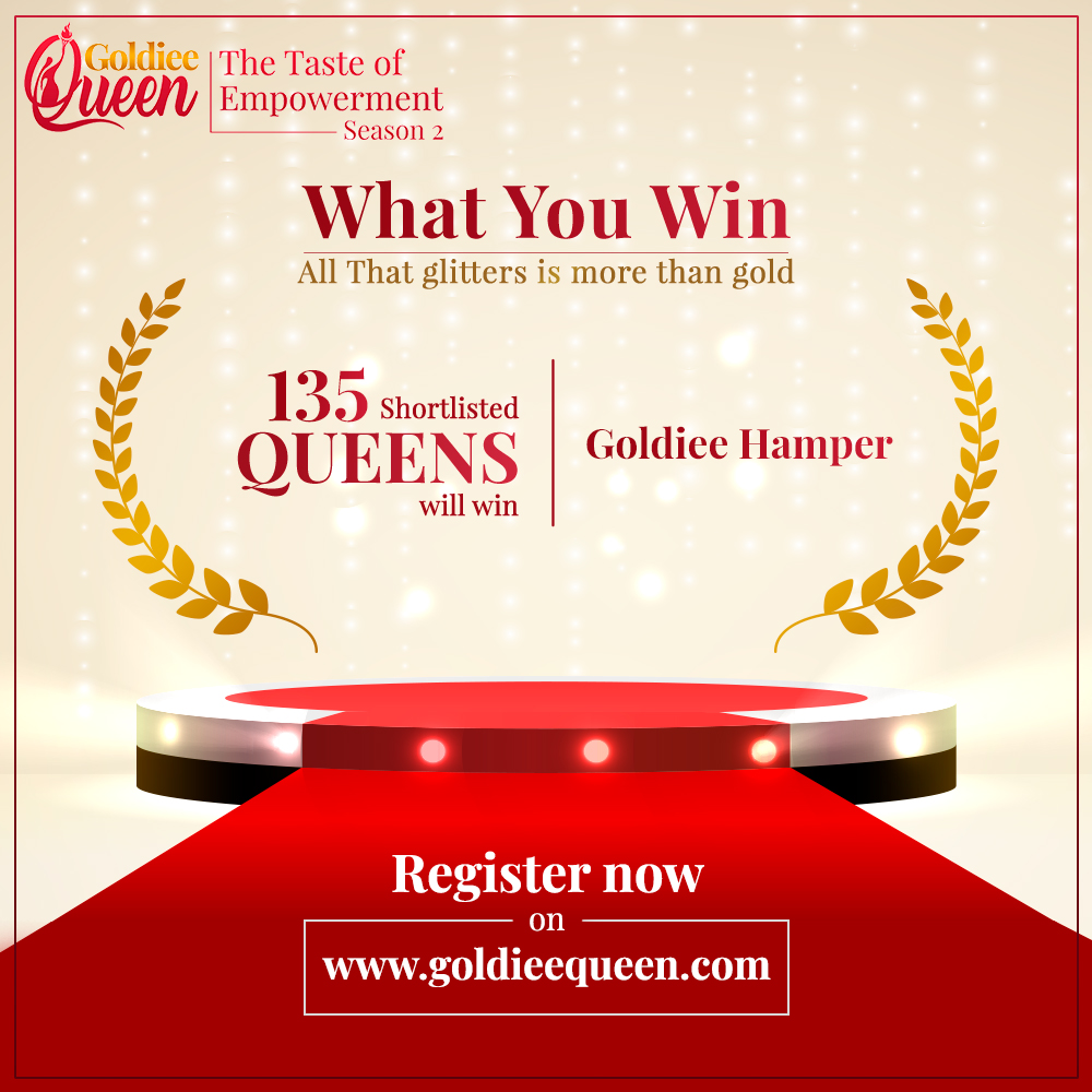GoldieeGroup's tweet photo. At Goldiee Queen 👑 everyone is a winner 🏆
Here's a sneak peek to the glory and prizes that await for you
Register now on https://t.co/SJfUBKT5ol
#IAmAGoldieeQueen #GoldieeQueen #RegisterNow #Contest #Contestalert #registered #registertoday #registerandwin #freeregistration https://t.co/A7GeQpsN8z