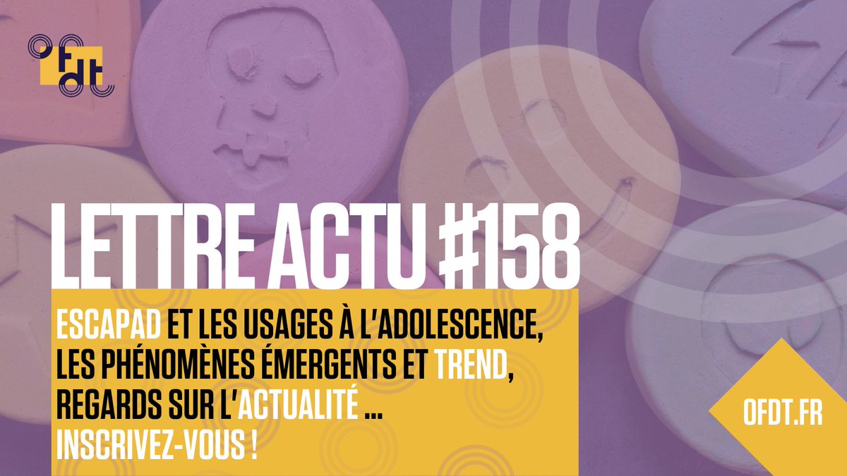 OFDT's tweet photo. #LettreActu💌
Retrouvez les dernières données des usages chez les adolescents #ESCAPAD, 3 questions à Clément Gérome, coordinateur national du dispositif #TREND, les regards de l'#OFDT sur l'actualité...
S'abonner👉https://t.co/OWa51YUdF6
Lire la #158👉https://t.co/OpxkSNQvWJ https://t.co/F97STpxPox