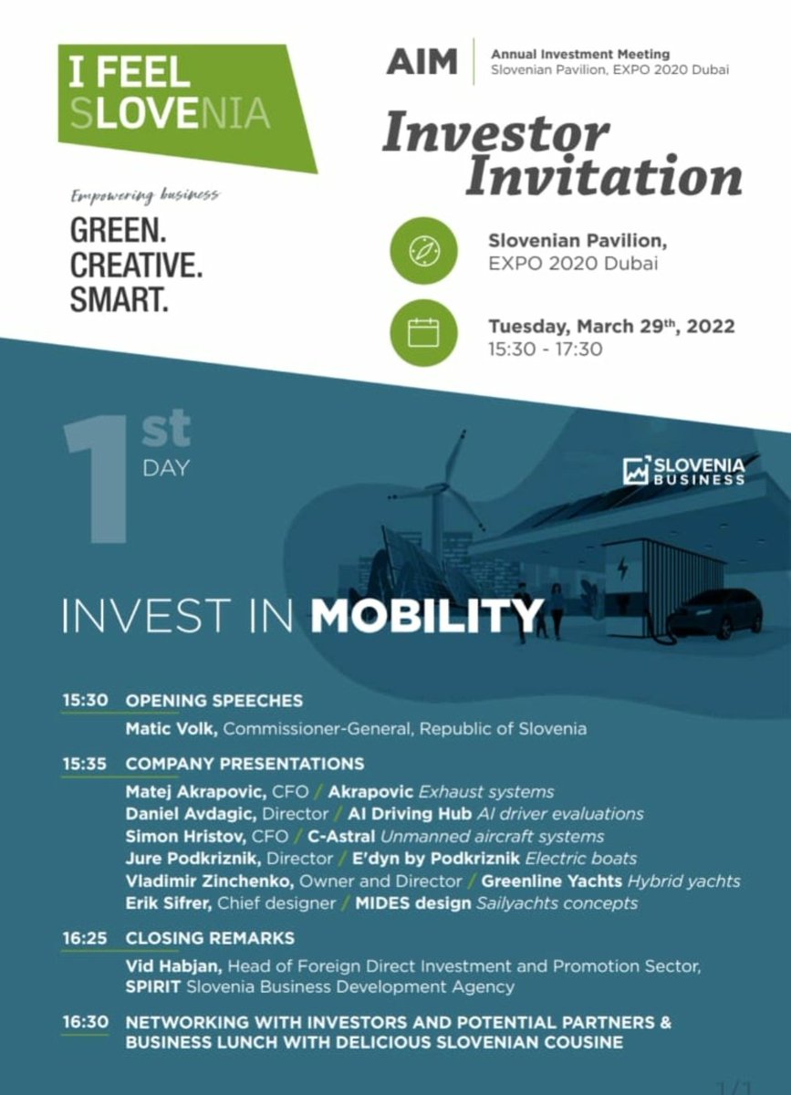 C_ASTRAL's tweet photo. We are presenting our systems and future vision at the @IFeelSloveniaSi @ExpoDubai #mobility Investor event. Big news for @C_ASTRAL coming in April! #enduringprecision https://t.co/DkxHKDximO