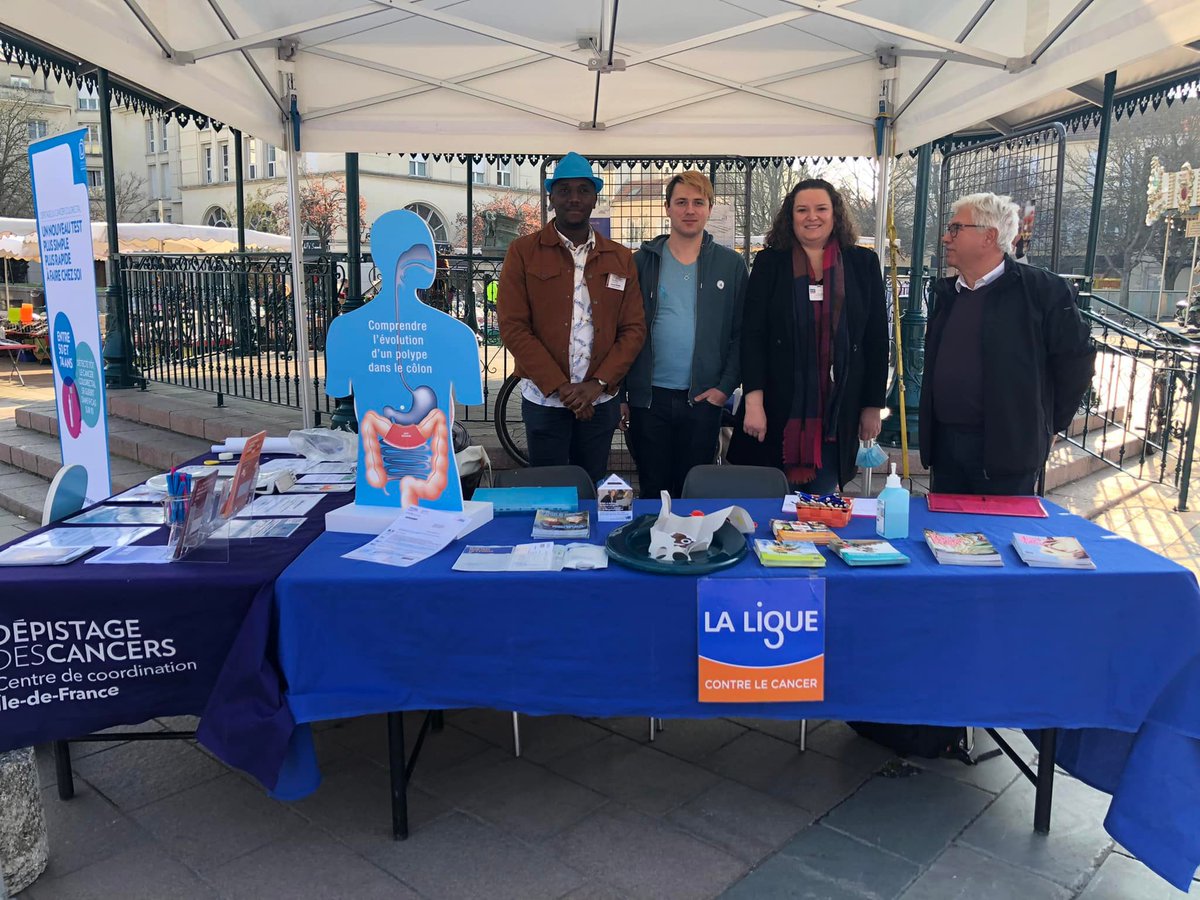 Ville de Poissy (@villepoissy) on Twitter photo Dans le cadre de #MarsBleu, mois de sensibilisation pour le dépistage du cancer colorectal, un troisième stand d’information sera animé par <a href="/LigueComite78/">Ligue contre le cancer des Yvelines 78</a> et le <a href="/CRCDC_IDF/">Dépistage des cancers en Ile-de-France</a> sur le marché de Beauregard ce jeudi 31 mars de 9h à 11h30 ! 🔵 Dans le cadre de #MarsBleu, mois de sensibilisation pour le dépistage du cancer colorectal, un troisième stand d’information sera animé par <a href="/LigueComite78/">Ligue contre le cancer des Yvelines 78</a> et le <a href="/CRCDC_IDF/">Dépistage des cancers en Ile-de-France</a> sur le marché de Beauregard ce jeudi 31 mars de 9h à 11h30 ! 🔵