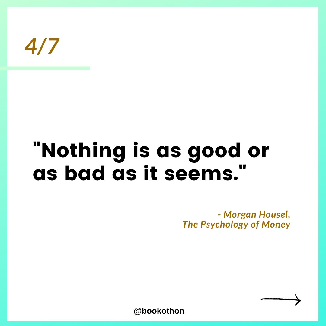 bookothon's tweet photo. Another quote from #ThePsychologyofMoney by @morganhousel 💲🔖 https://t.co/E1rmQyXplo