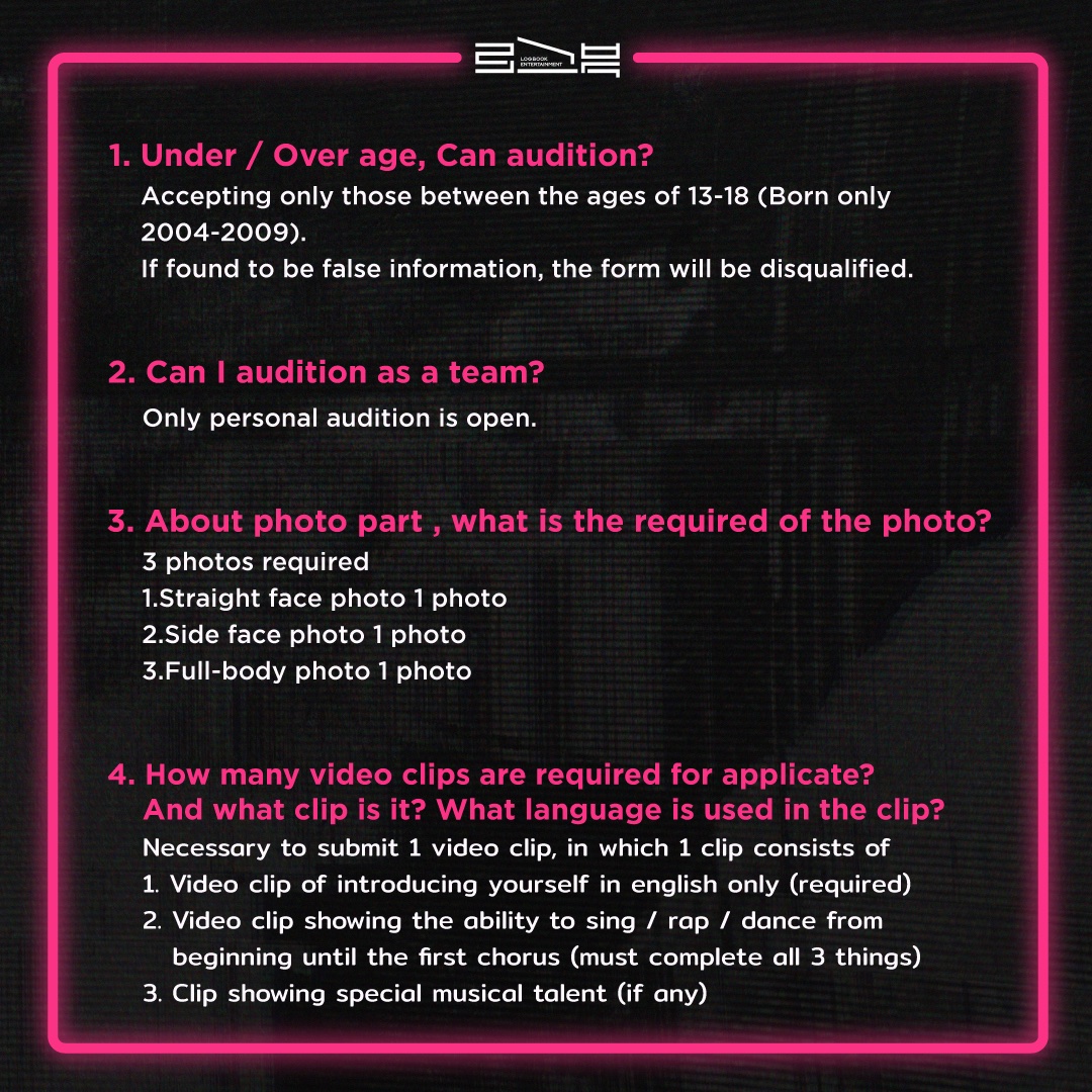 LogbookAudition's tweet photo. Thank you all so much for a BIG interest in our opening audition period.
Here comes the FAQ that most of the applicants are asking for ~✨

We wish you all a good luck for this audition.
🌈🌈🌈

#ItsYouOnlyTH #LogbookAuditionTH
#ProducerPark #Logbook https://t.co/V1HEjcYEyY