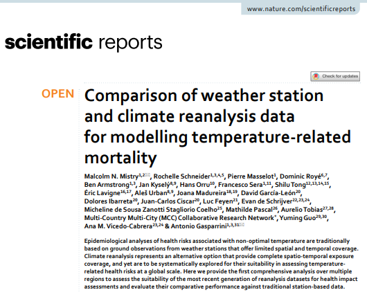 1/3 This is superb #evidence of the @CopernicusECMWF Global impact in #PublicHealth

#earthobservation Satellites -> #EarthSystem simulations -> #DestinationEarth -> Health impact assessment -> Public policies

#ClimateAdaptation #extremeweather #ECMWFDigitalTwins #EO4Health