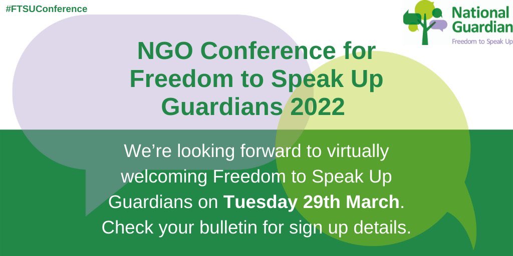 <a href="/NatGuardianFTSU/">National Guardian's Office 💙</a> Attending my first National #FTSUconference and looking forward to learning , sharing and enthusing all things #FTSU flying the flag for <a href="/SFHFT/">Sherwood Forest Hospitals NHS FT</a> in all the progress we have made . Looking forward to hearing from Sir Robert Francis - where it all began ..