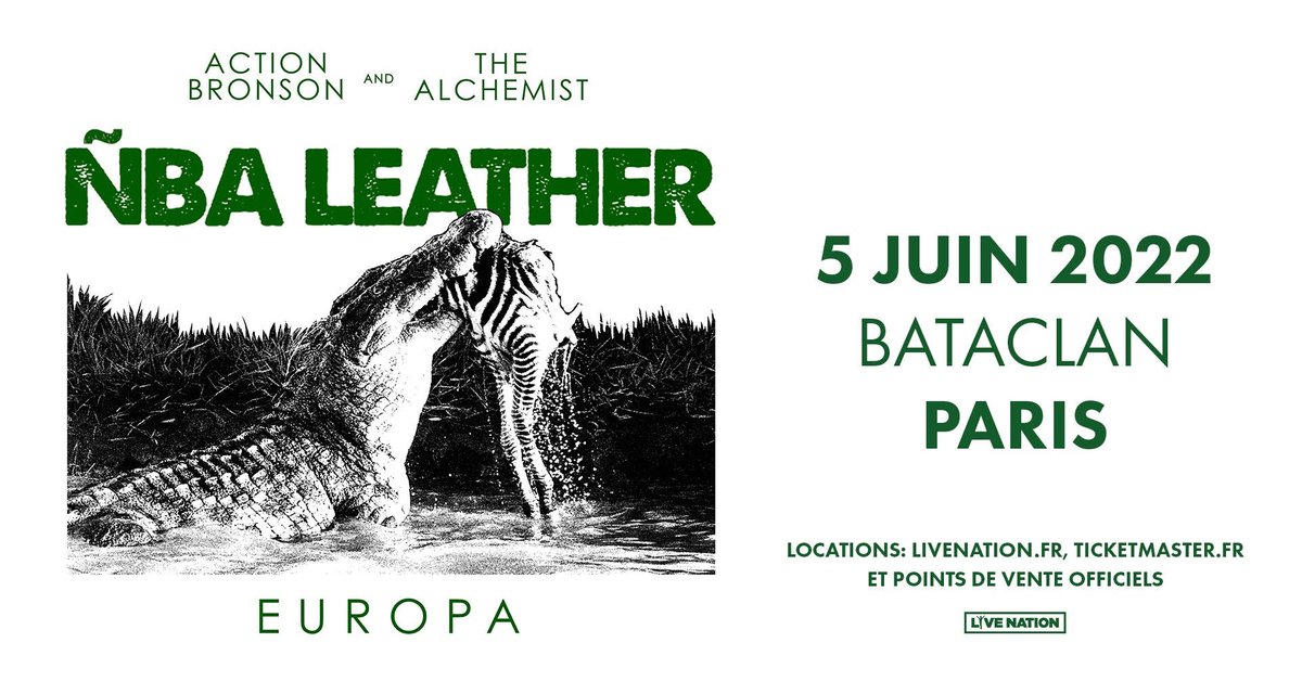 Action Bronson passera par Paris le 5 juin 2022 pour un concert qui s'annonce exceptionnel au Bataclan 🔥🔥
ow.ly/bZ3u50IuFFm 

#NBALeatherTour