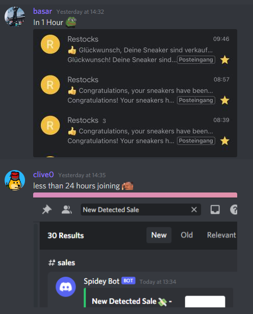 RestocksAIO's tweet photo. Our software is so easy to use, members are selling 30 pairs within there first day with us! 

Should we drop some discounted premium keys for our followers? Smash the likes and retweets to let us know. https://t.co/jhh0lKYICp