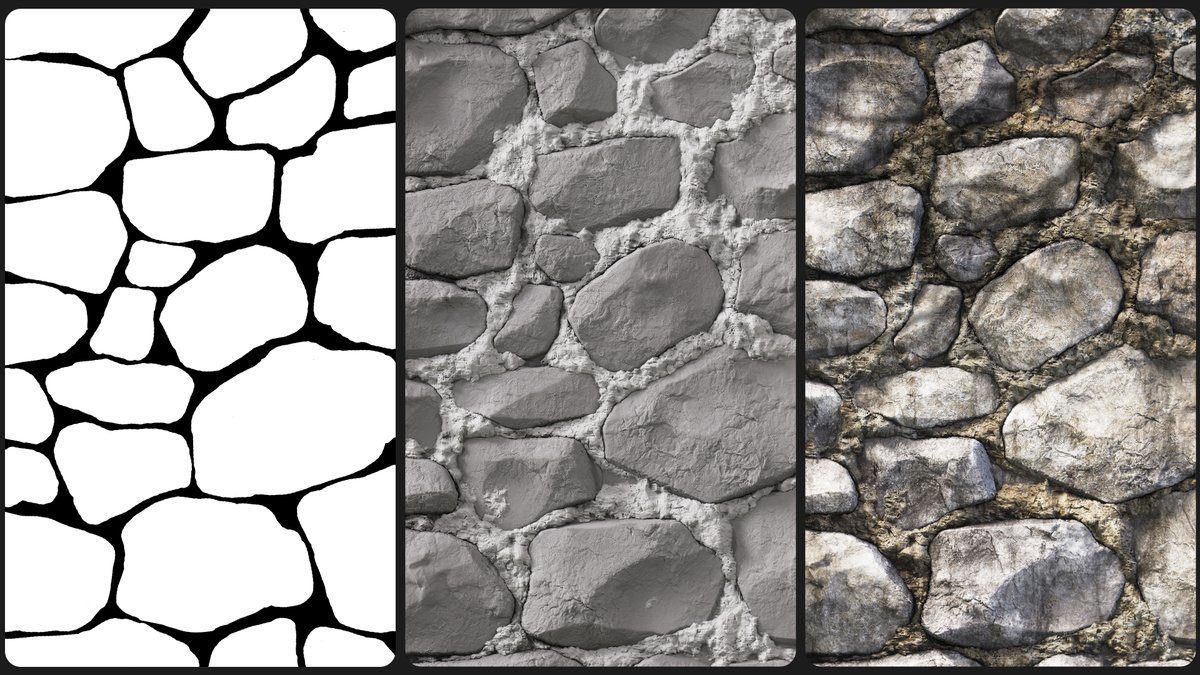 CairoGoodbrand's tweet photo. I've just released the #Substance Sculpter utility node! With it you can convert simple masks into detailed heightmaps. You can download the sbsar file for free from my Artstation store: https://t.co/gNgiXzL4p7 :)

#MadeWithSubstance #gameart https://t.co/lmdk1oCT23
