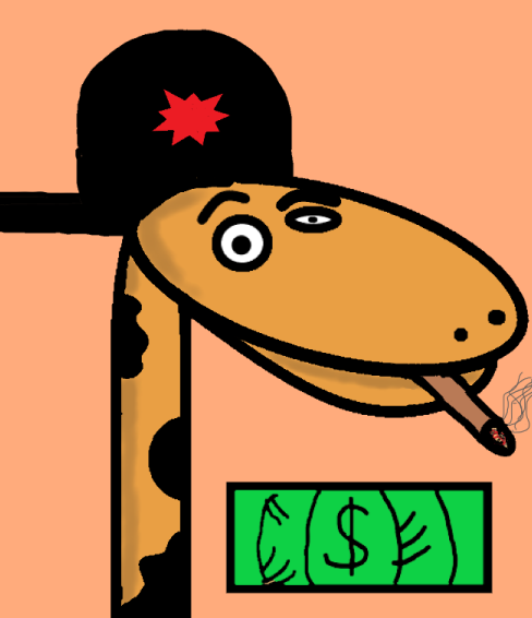 Cr4azyNF's tweet photo. New NFT. The Rich Giraffe is here. #14 - 1$ #NFT #NFTs #NFTProject #NFTLaunch https://t.co/F868nb4oEz