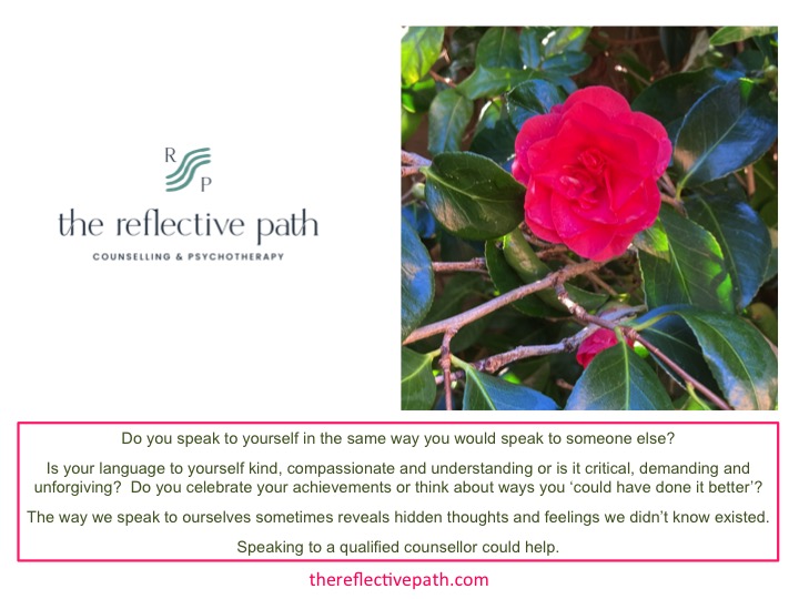 ReflectivePath's tweet photo. Is your inner voice compassionate or critical? #counselling #selflove #talkingcanhelp #mentalhealth https://t.co/d4pzmd3GHT https://t.co/uqU30krIiQ
