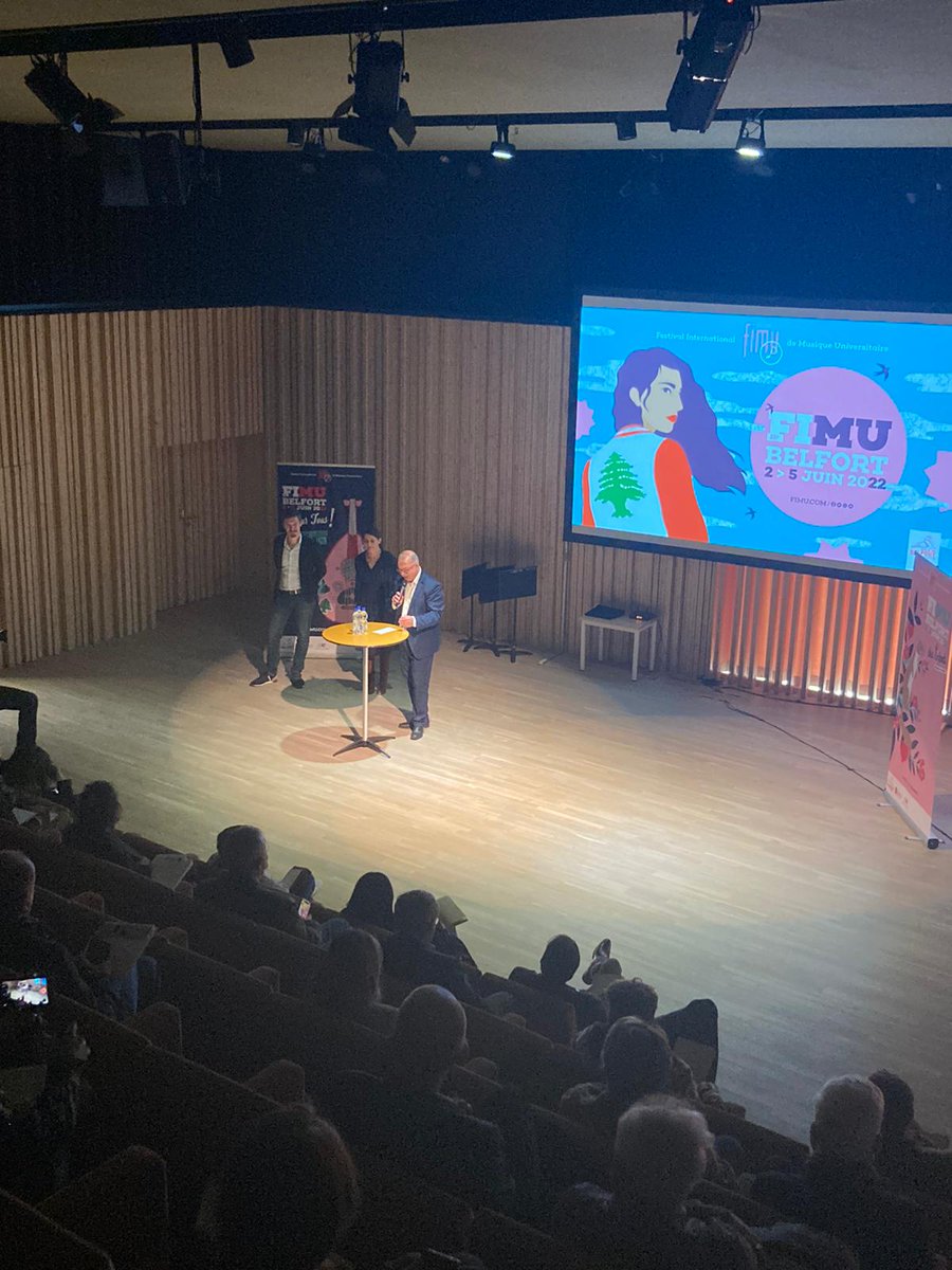 Monsieur <a href="/DMeslot/">Damien Meslot</a>, Maire de <a href="/BelfortOfficiel/">Ville de Belfort</a> lance la conférence de presse du FIMU 2022 en présence de l’adjointe en charge de la Culture Delphine Mentré, et du directeur du FIMU <a href="/MatthieuSpiegel/">Matthieu Spiegel</a> au Conservatoire Henri Dutilleux du Grand Belfort 📣

#FIMU2022 #VilledeBelfort