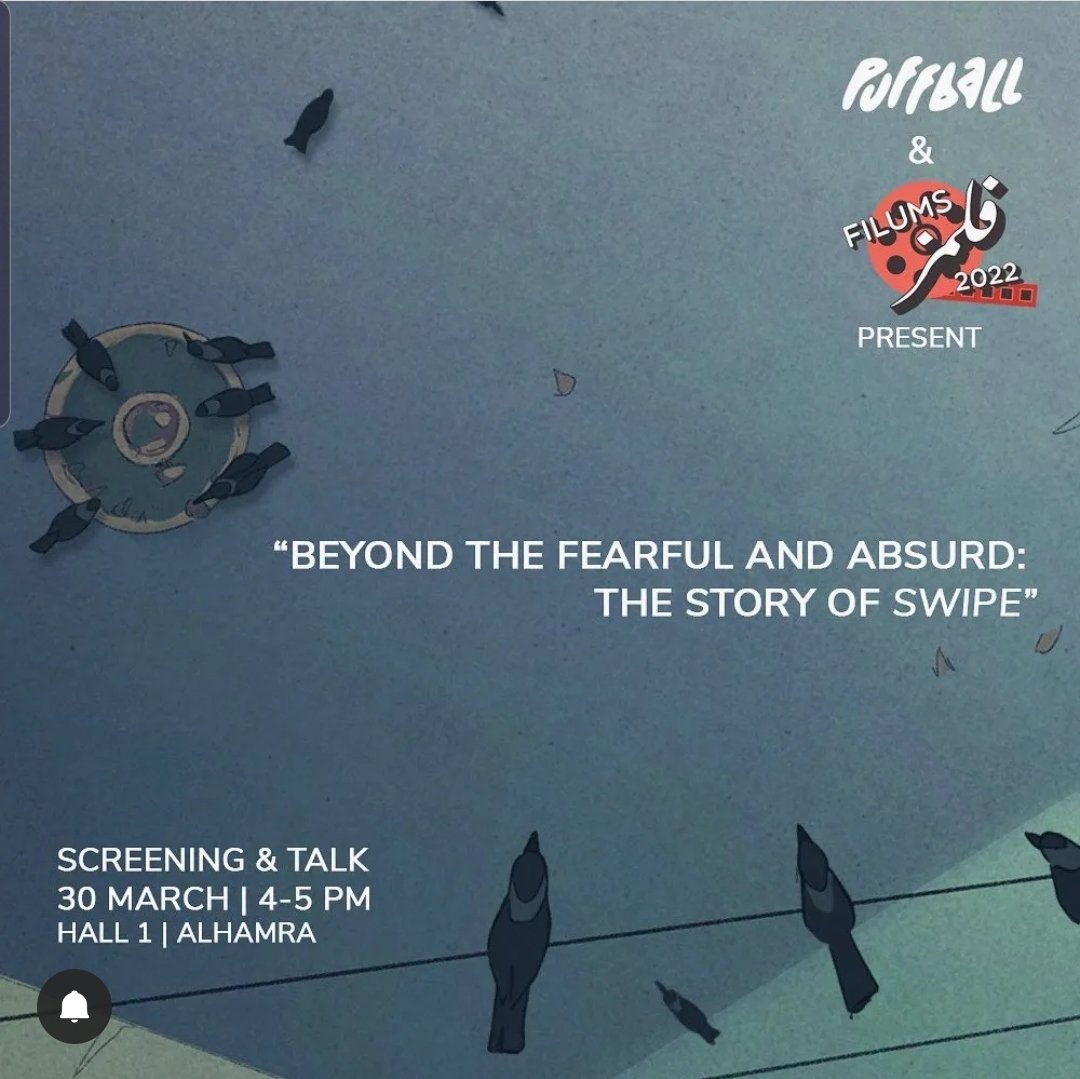🦚 TOMORROW 🦚
Swipe is getting a screening at Al-Hamra, thanks to the folks over at <a href="/filums/">FILUMS International Film Festival</a> ! We're so eager to discuss our love &amp; labour with Lahori moviegoers 😍
FREE passes here: bookitnow.pk/event/filums-2…