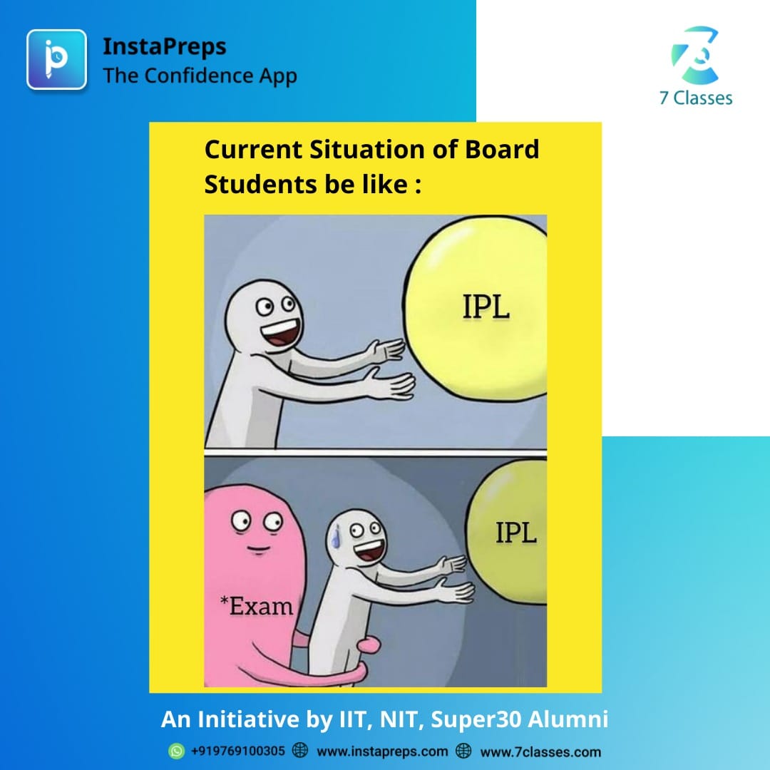 instaprepsai's tweet image. Students be like: Yeh dukh khatam kaahe nahi hota bey😂
Worry not bacha log
Now Prepare for your exams while enjoying IPL with InstaPreps
Download the app now - bit.ly/27rd01
An initiative by IIT, NIT &amp;amp; Super 30 Alumni.
#anupraaj #7classes  #instapreps
#IPL2022