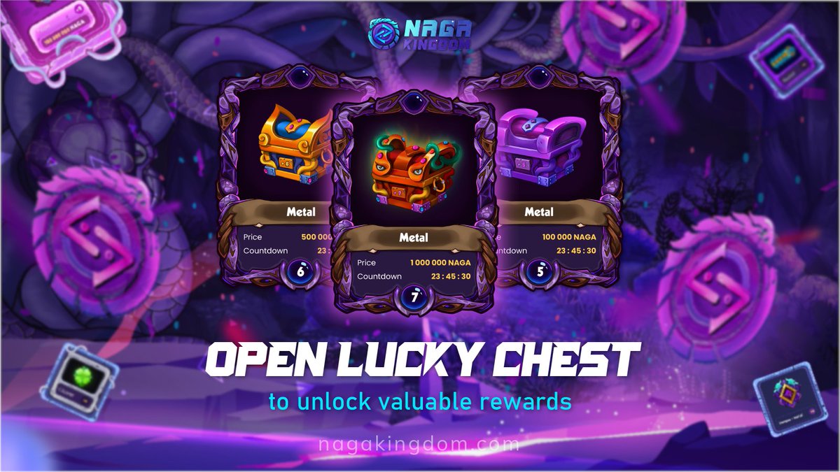 NagaKingdom's tweet photo. In Arena &amp; P2E modes, players will receive a number of MAGA tokens or a key to open a lucky chest with wide range of rewards.

Limited Experience Event
Register from 10-16 Apr, 2022 (14:00-16:00 UTC)

#NFTGaming #Solana #Snakegame #gamefionsolana #trendgameonsolana #trendgame2022 https://t.co/6PUO7H7HfU